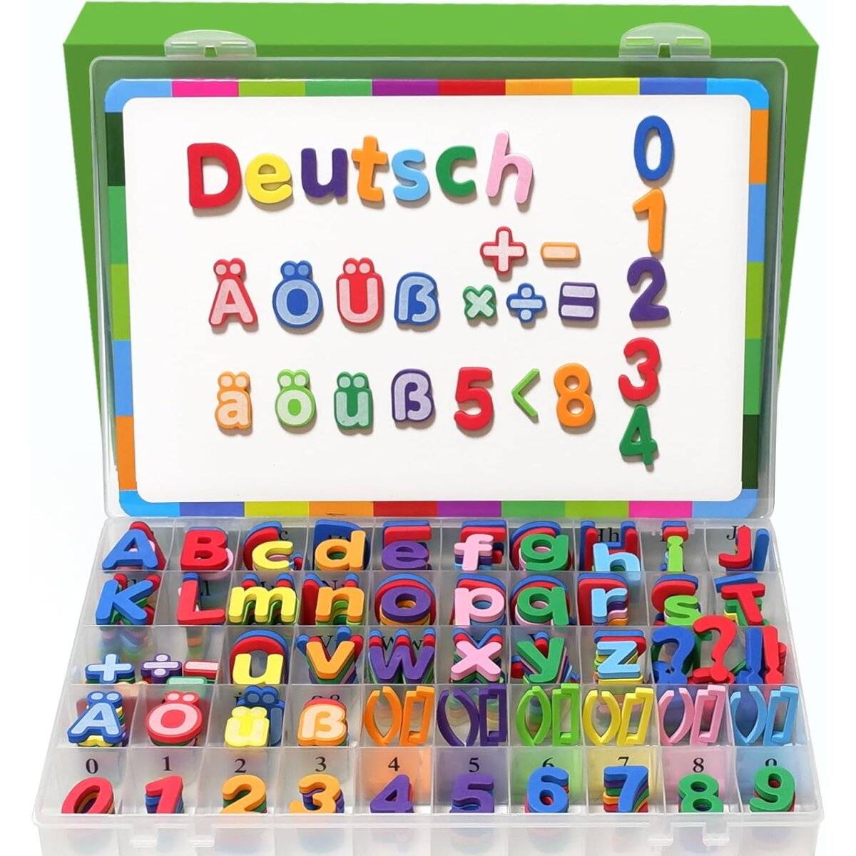 Magnetische Buchstaben ABC-Set Lernset Deutsch Buchstaben & Zahlen aus EVA-Schaum für Kinder