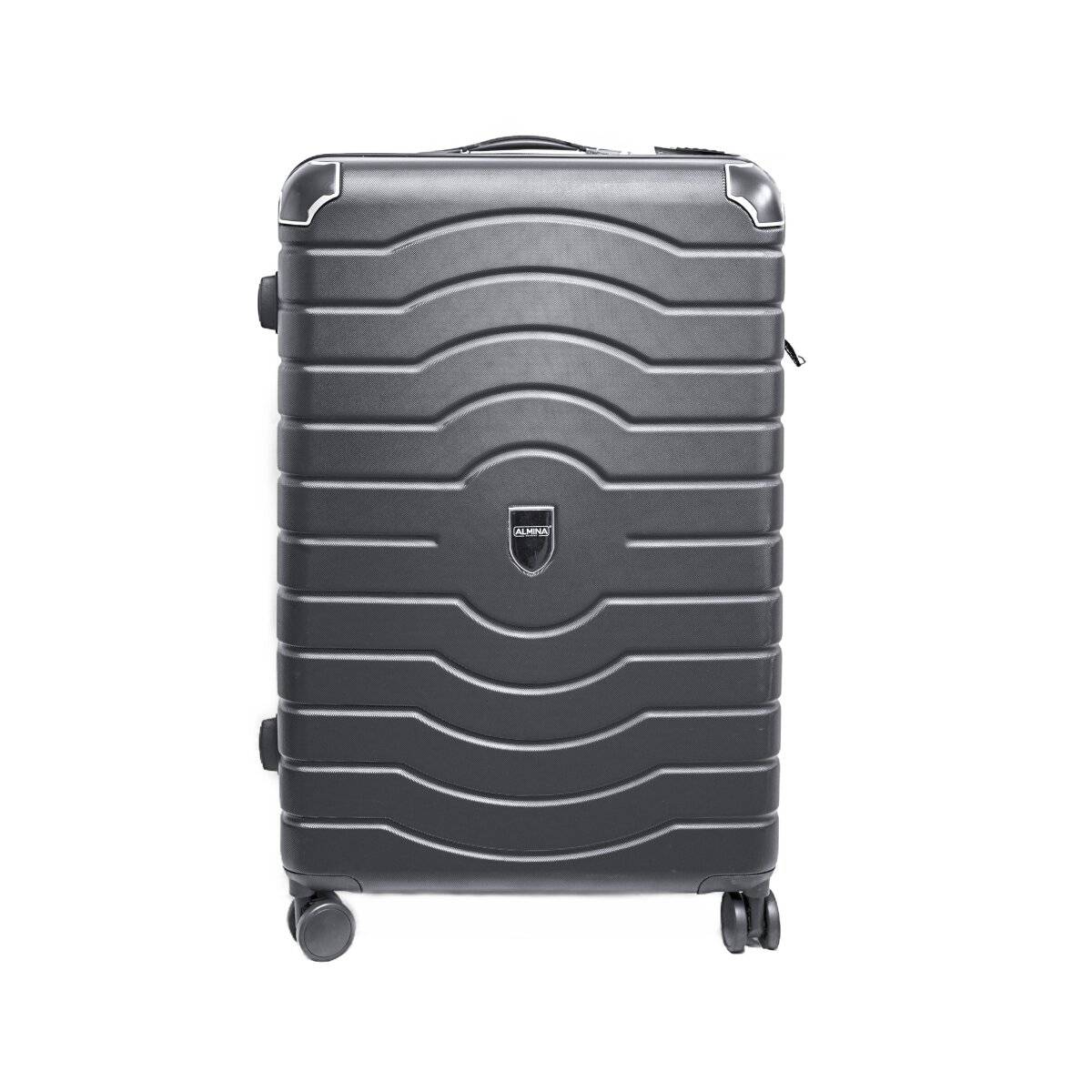 3 Tlg. Reisekoffer- Set mit 4 Räder 360° drehbar, Hartschale mit Kantenschutz Anthrazit