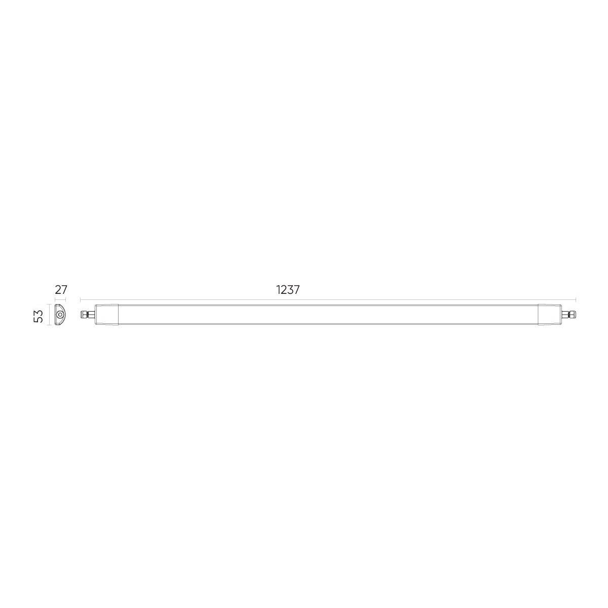 LED Feuchtraumleuchte 120cm 36W 4000K  IP65 Wasserdicht  4320lm Neutralweiß  Industrieleuchte