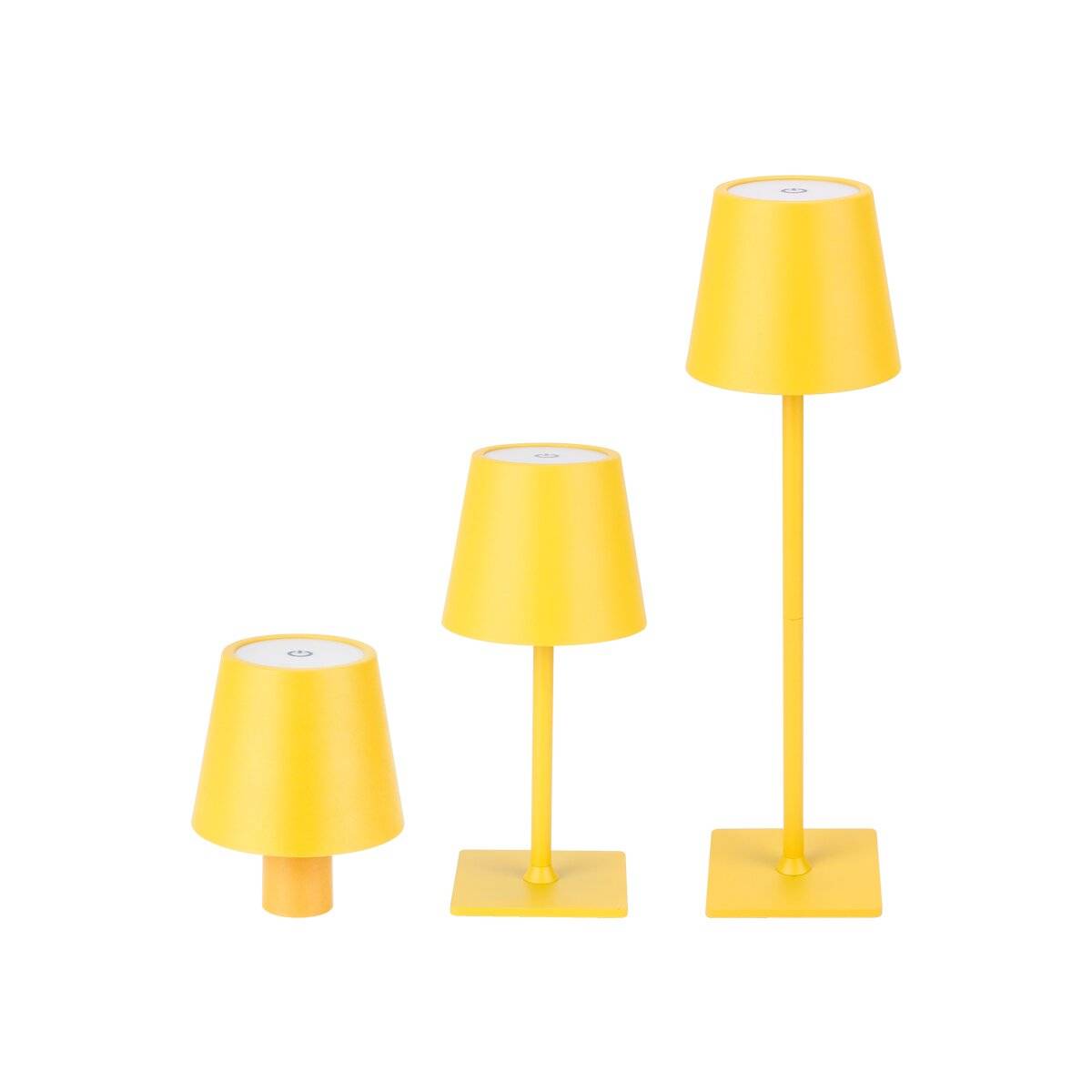 Tischleuchte TAZA 3,5W LED Akku Lampe | 400lm | CCT | IP54 | Gelb | 4in1 Lite | Touch-Dimmer | 2x2000mAh | In- & Outdoor