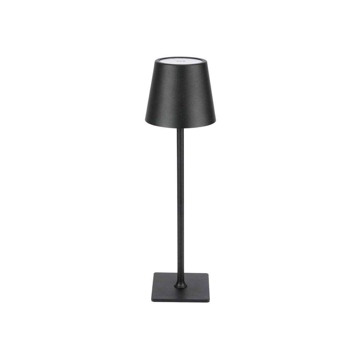 Tischleuchte TAZA 3,5W LED | 400lm | CCT | IP54 | Schwarz | 4in1 Lite | Touch-Dimmer | 2x2000mAh | Indoor & Outdoor