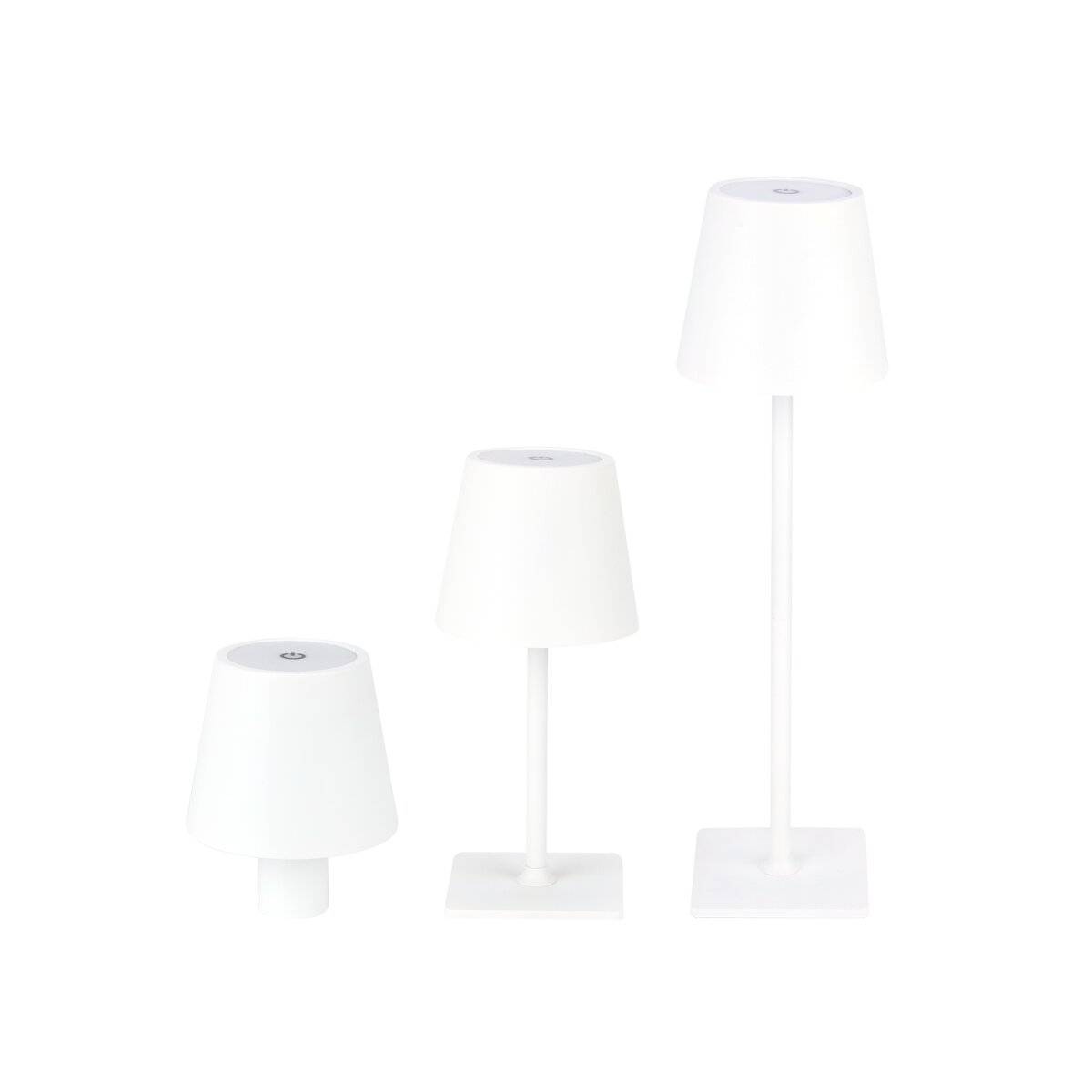 Tischleuchte TAZA 3,5W LED | 400lm | CCT | IP54 | Weiß | 4in1 Lite | Touch-Dimmer | 2x2000mAh | Indoor & Outdoor