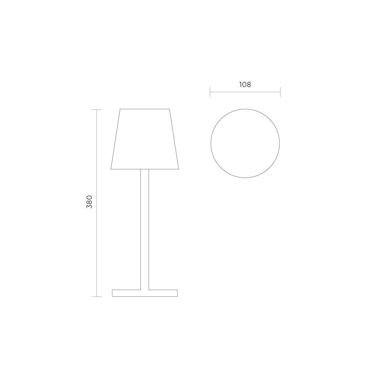 Tischleuchte TAZA 3,5W LED Akku Lampe | 400lm | CCT | IP54 | Weiß | Touch-Dimmer | 2x2000mAh | Indoor & Outdoor