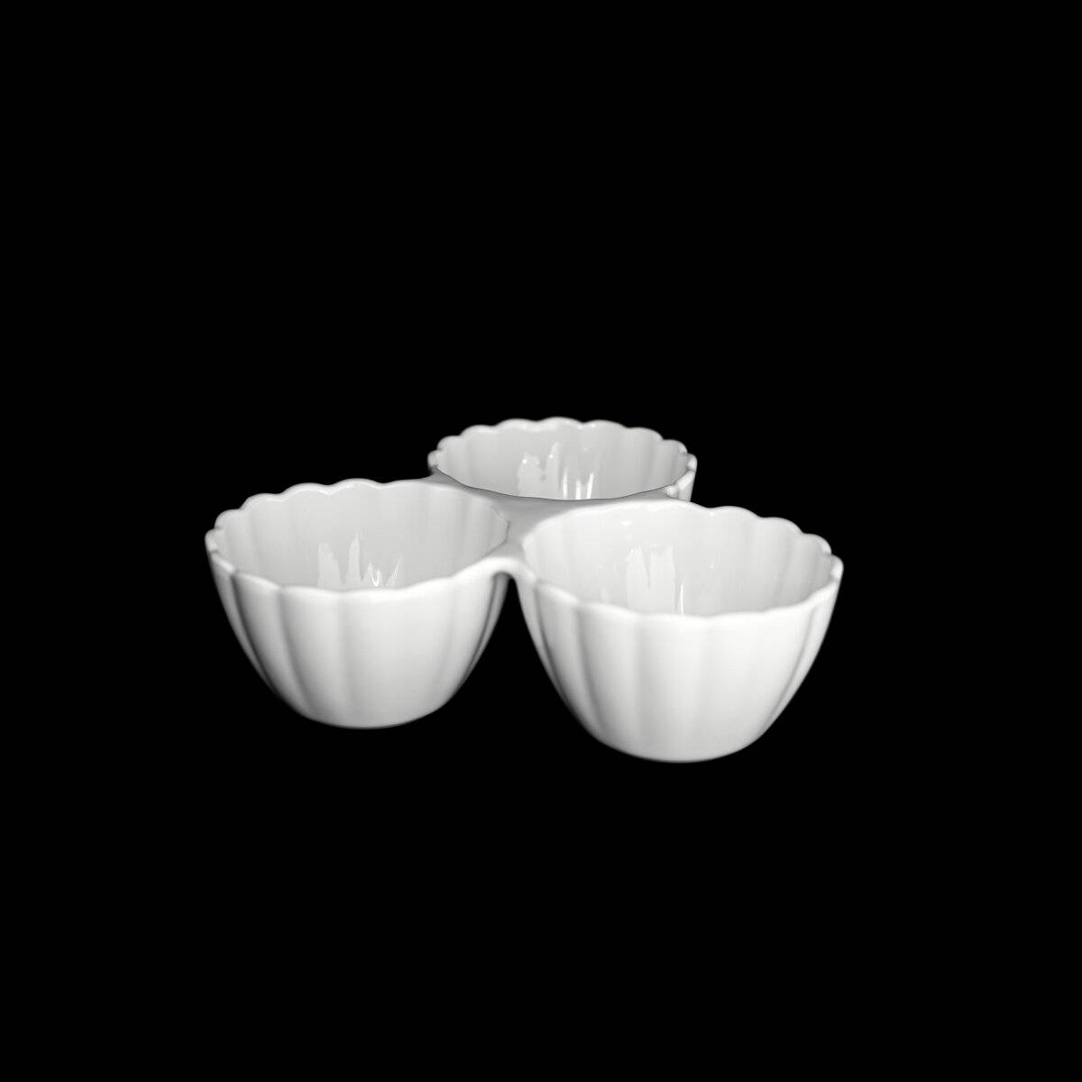 Belicia Servierschale aus Porzellan - 20 x 6 cm, Weiß, elegant & vielseitig