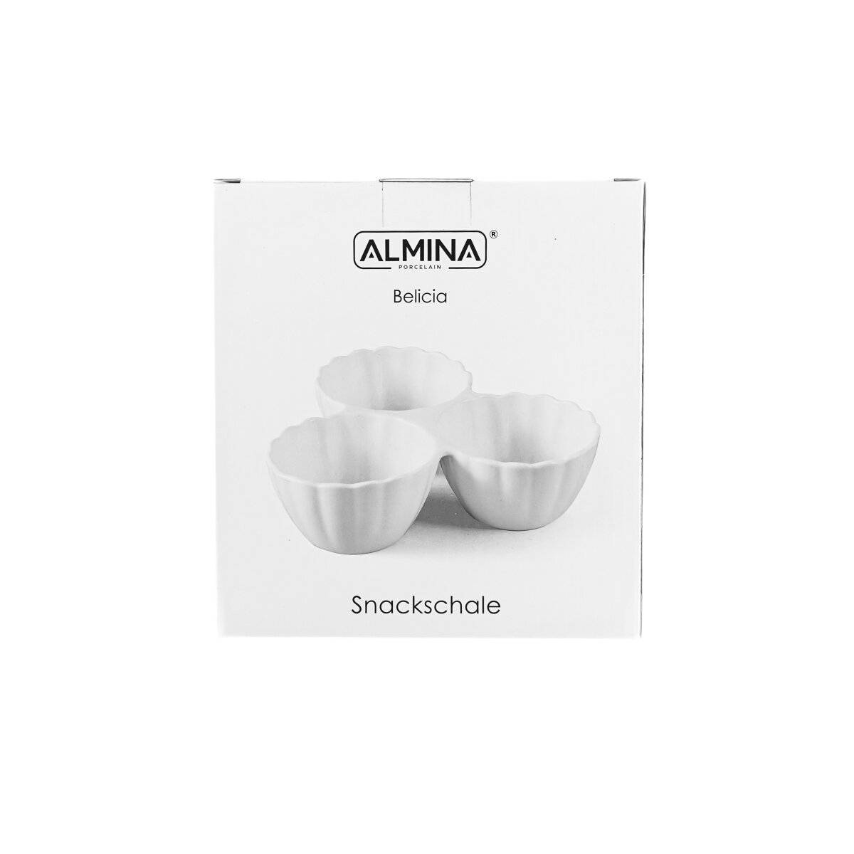 Belicia Servierschale aus Porzellan - 20 x 6 cm, Weiß, elegant & vielseitig