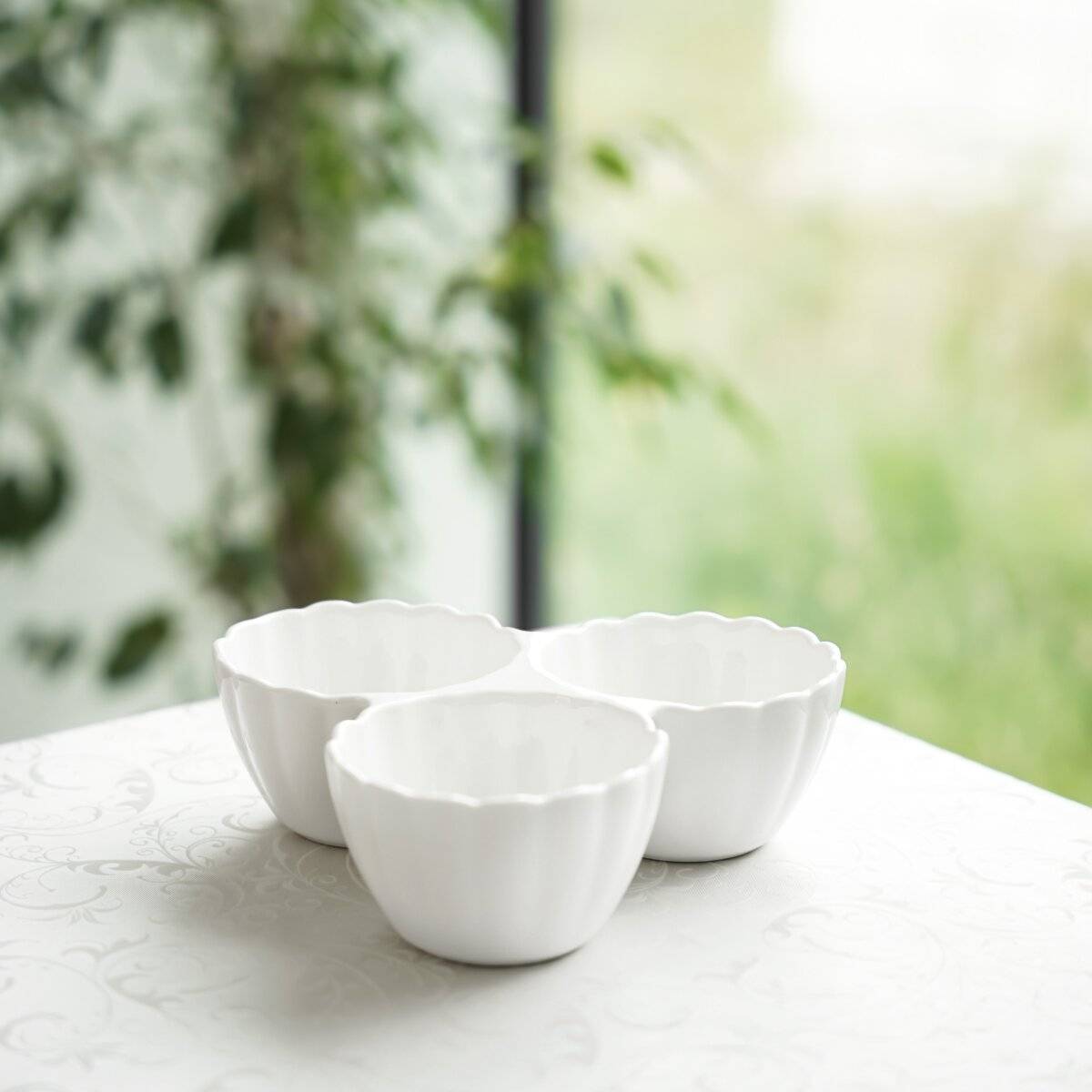 Belicia Servierschale aus Porzellan - 20 x 6 cm, Weiß, elegant & vielseitig