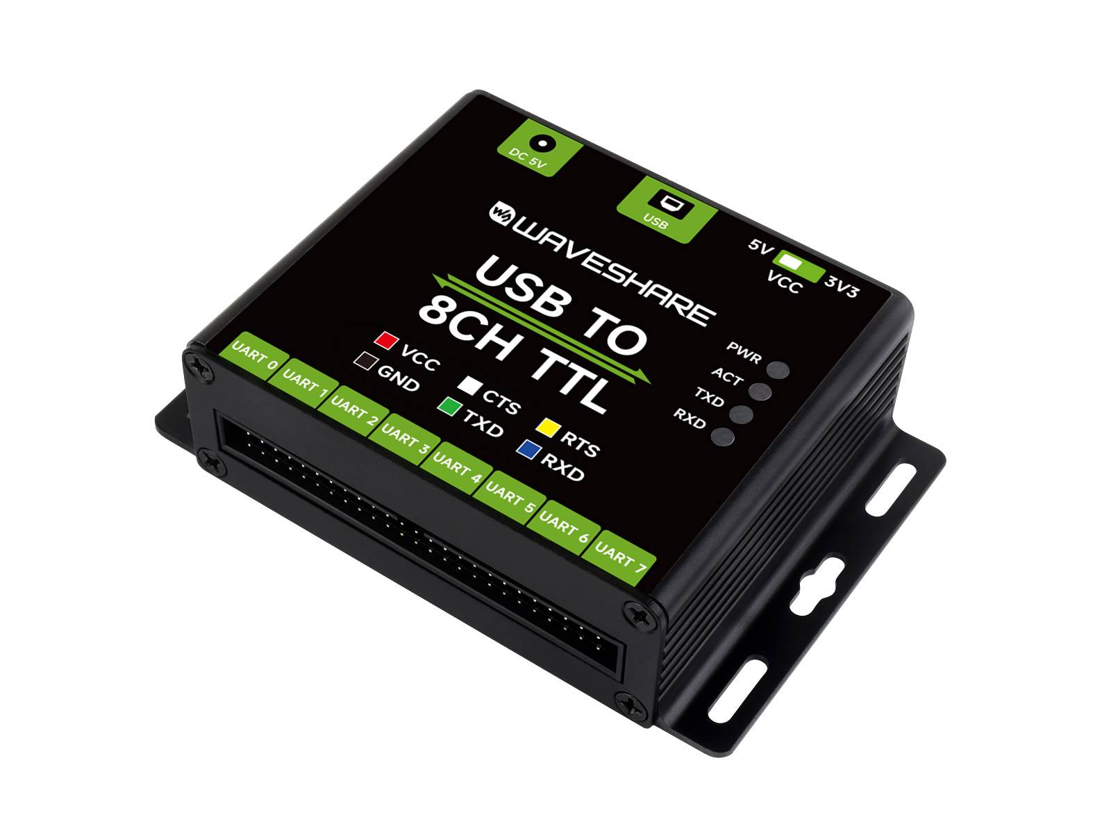 WaveShare Industrial USB to 8CH TTL Converter USB to UART Adapter