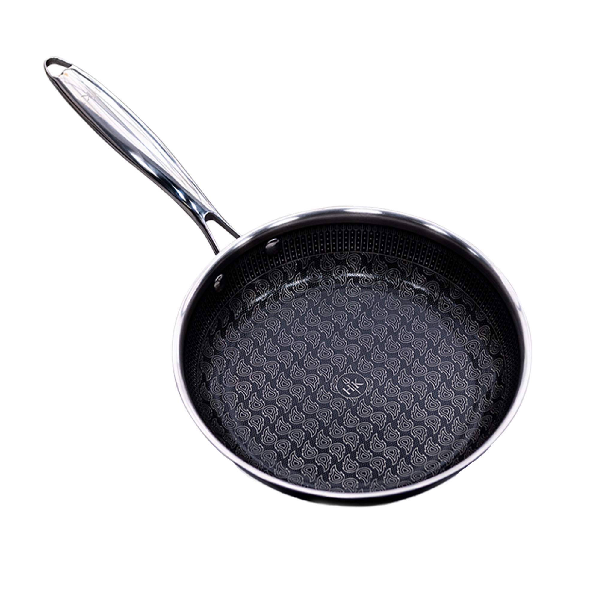 Hell's Kitchen Pfanne 24 cm - Edelstahl-Aluminium - Keramik-Antihaft - kratzfest - induktionsgeeignet - backofenfest bis 260 °C