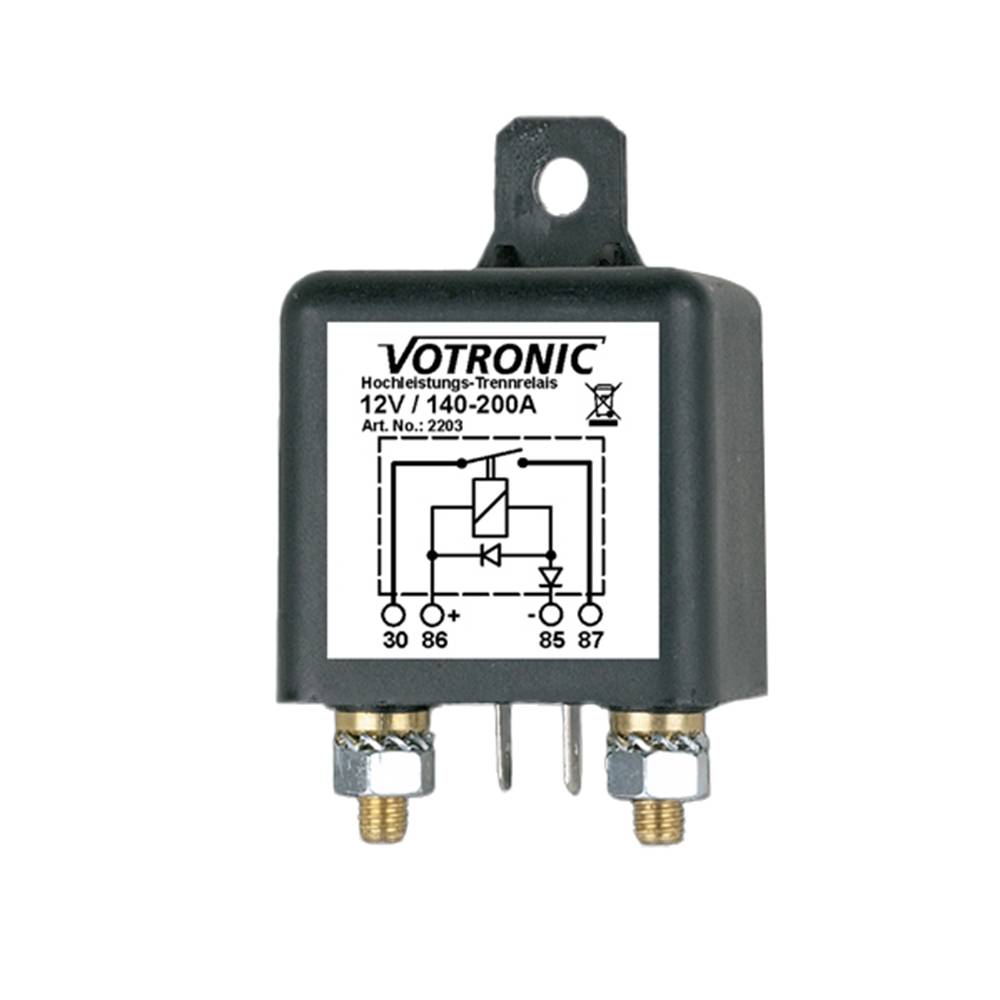 Votronic 2203 Hochleistungs-Trennrelais 12V / 140-200A