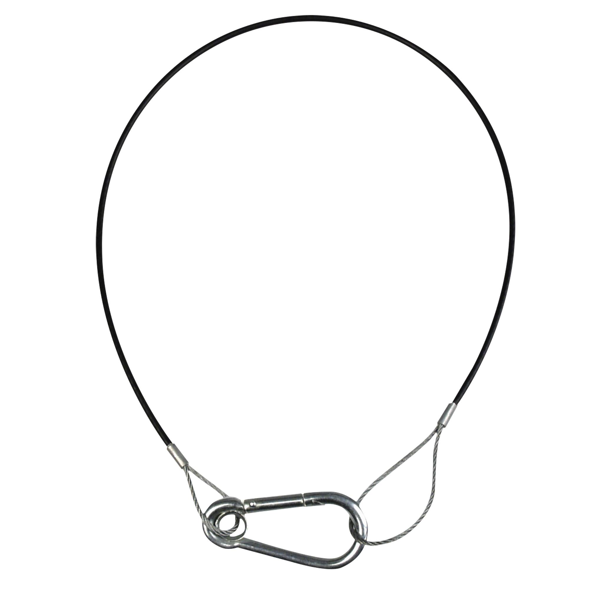 Showgear Safety Cable 2 mm - Light Duty WLL: 5 kg - 50 cm - Schwarz