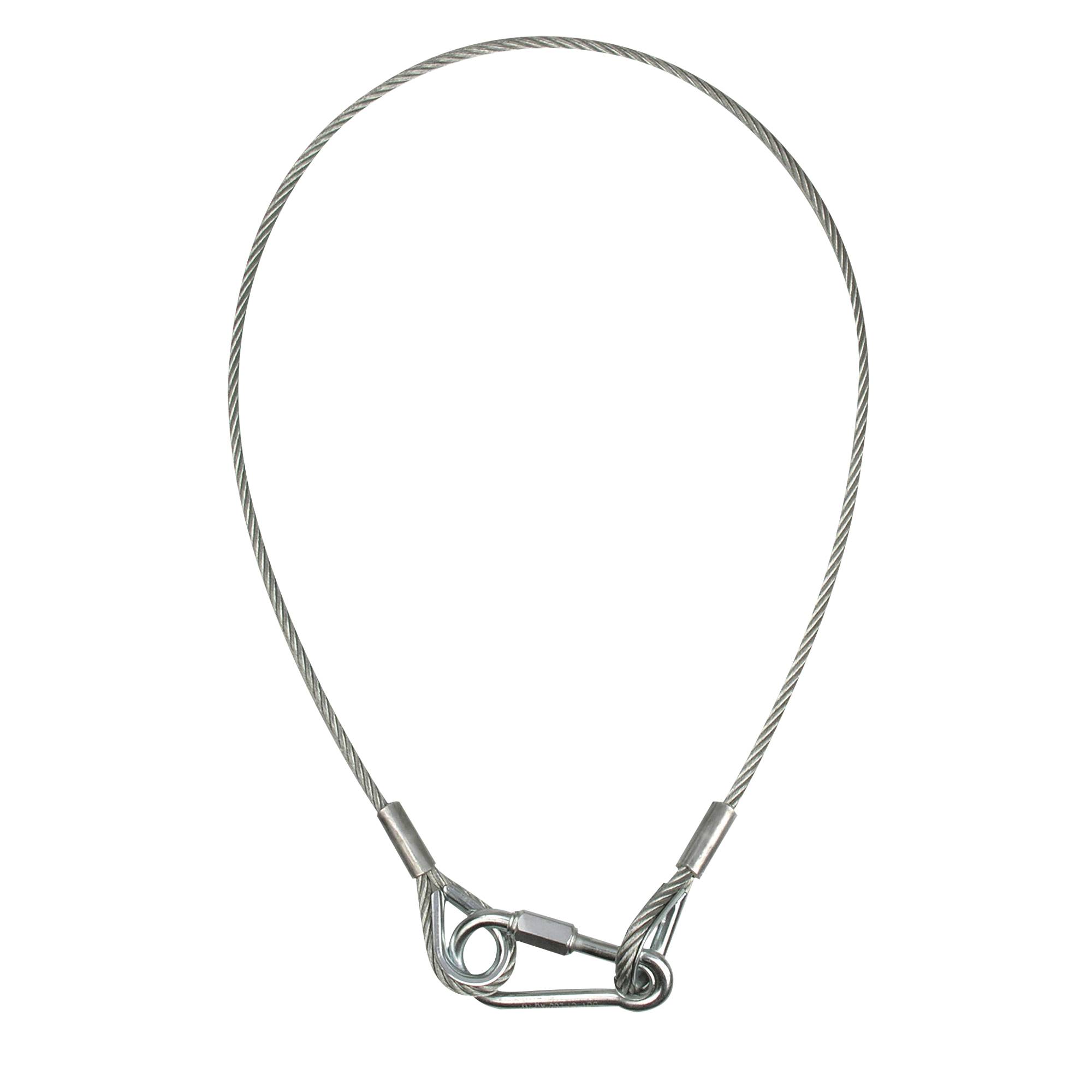 Showgear Safety Cable 6 mm - BGV-C1 WLL: 36 kg - 100 cm - Silber