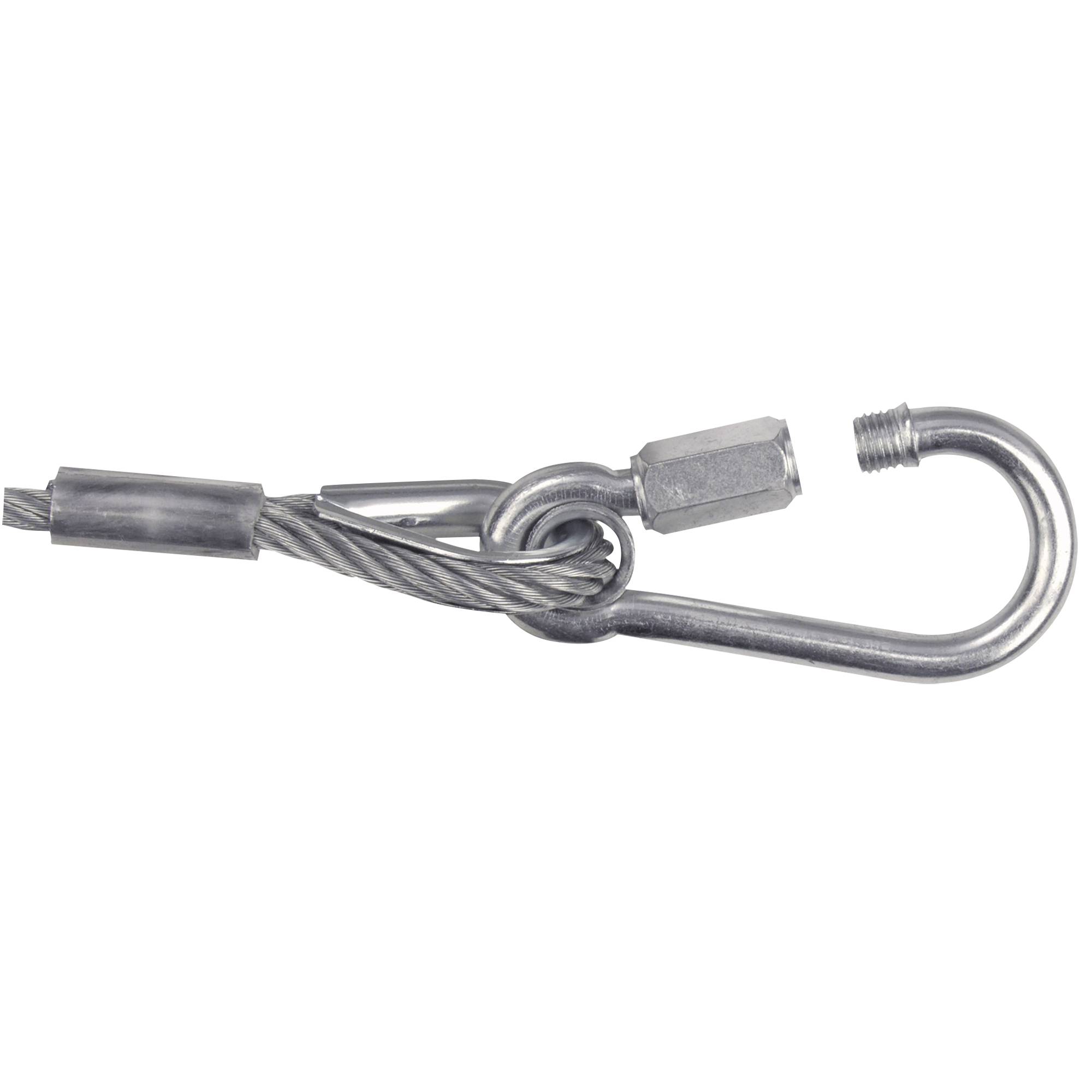 Showgear Safety Cable 6 mm - BGV-C1 WLL: 36 kg - 100 cm - Silber