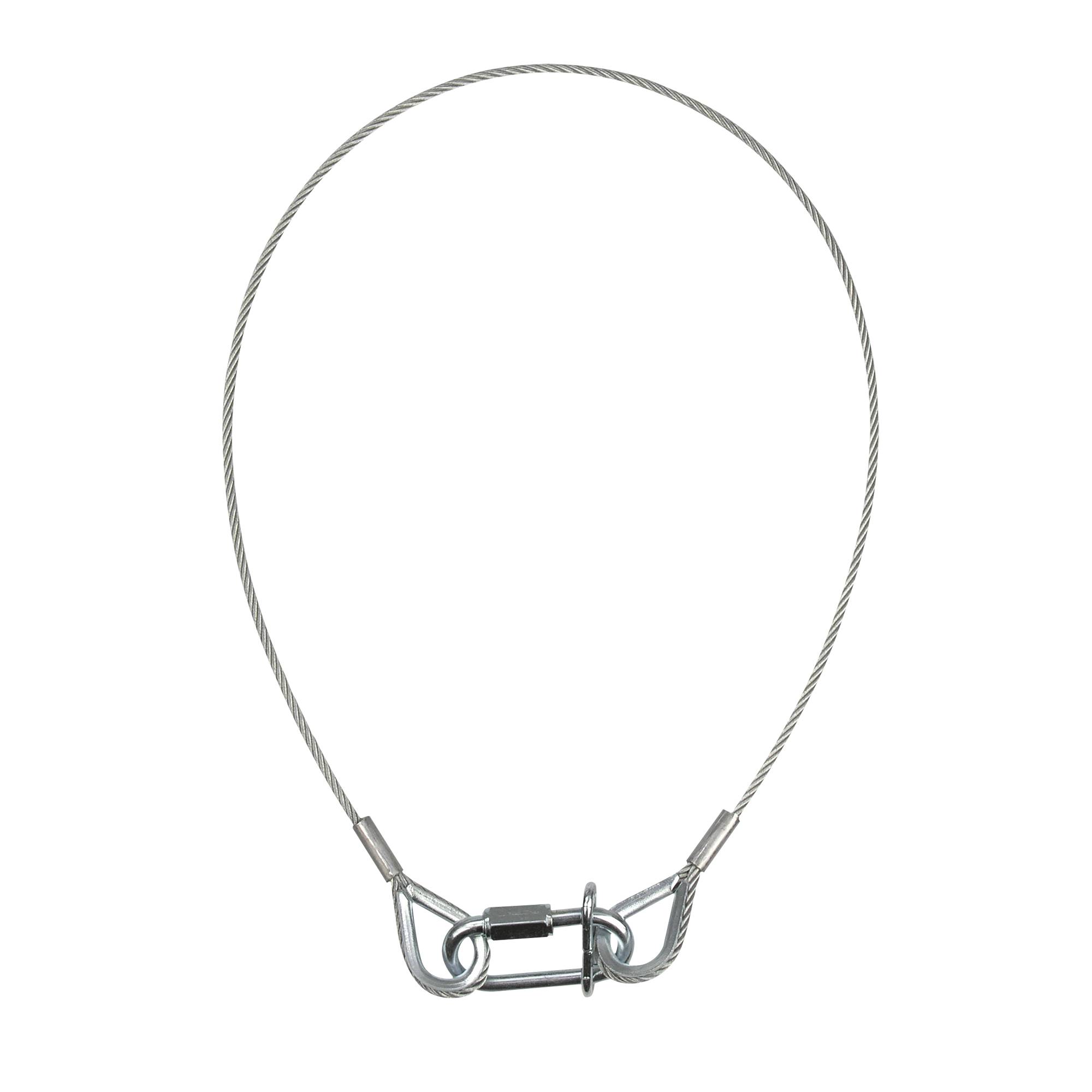 Showgear Safety Cable 3 mm WLL: 5 kg - 60 cm - Silber