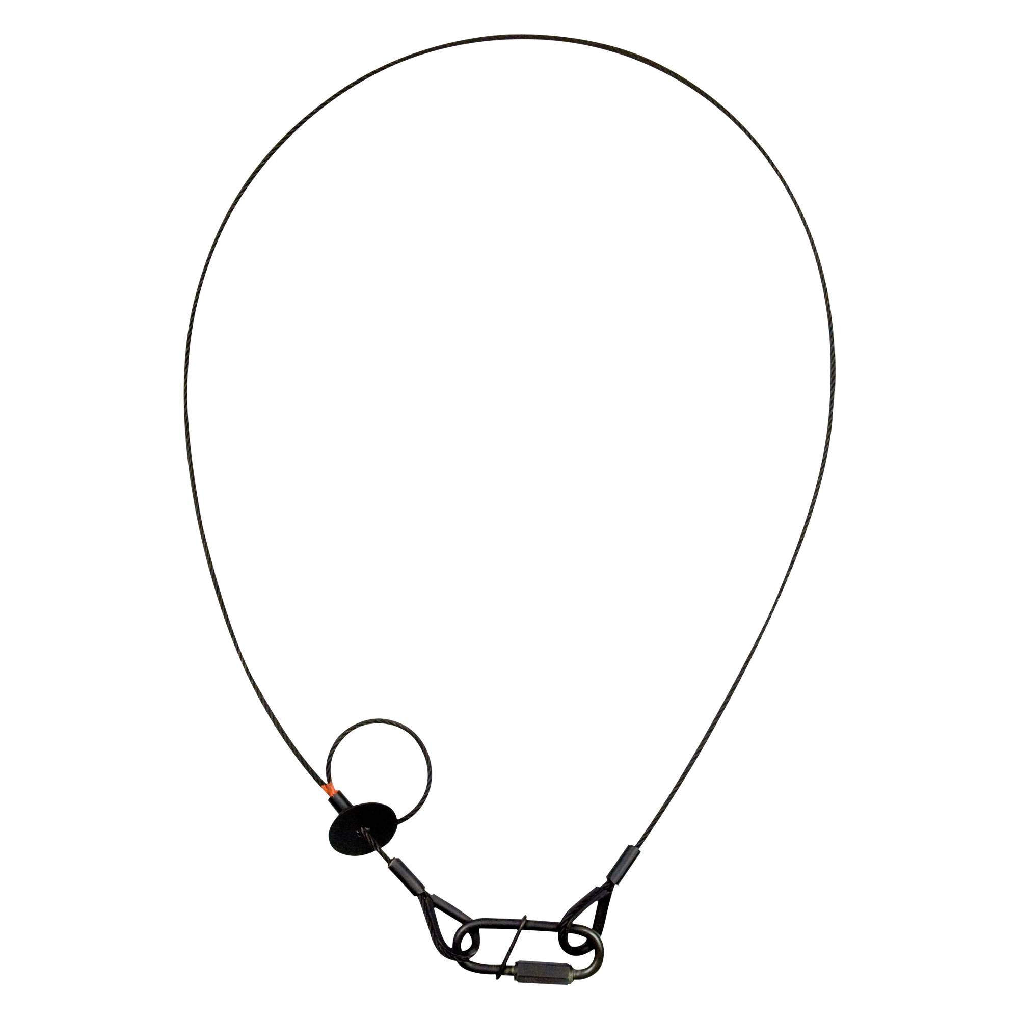 Saveking Safety Cable 3 mm - BGV-C1 WLL: 20 kg - 100 cm - Schwarz
