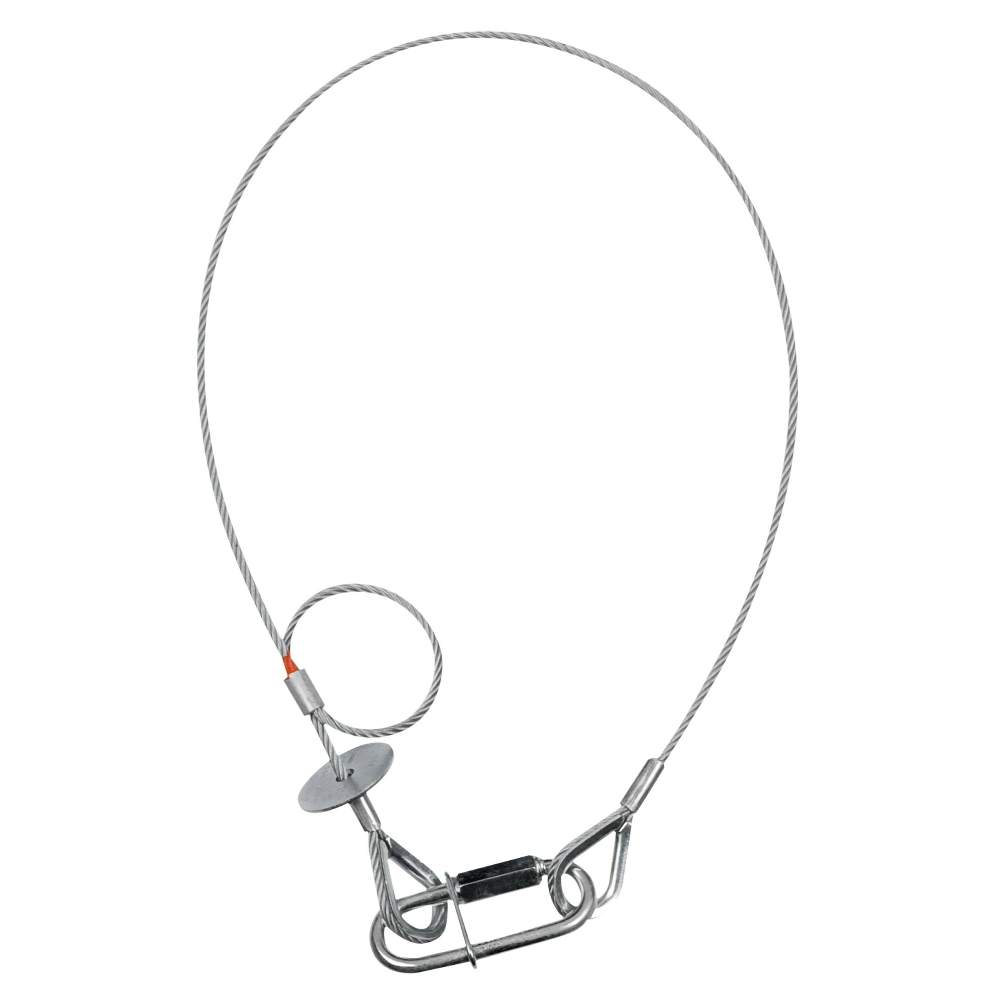 Saveking Safety Cable 3 mm - BGV-C1 WLL: 20 kg - 60 cm - Silber
