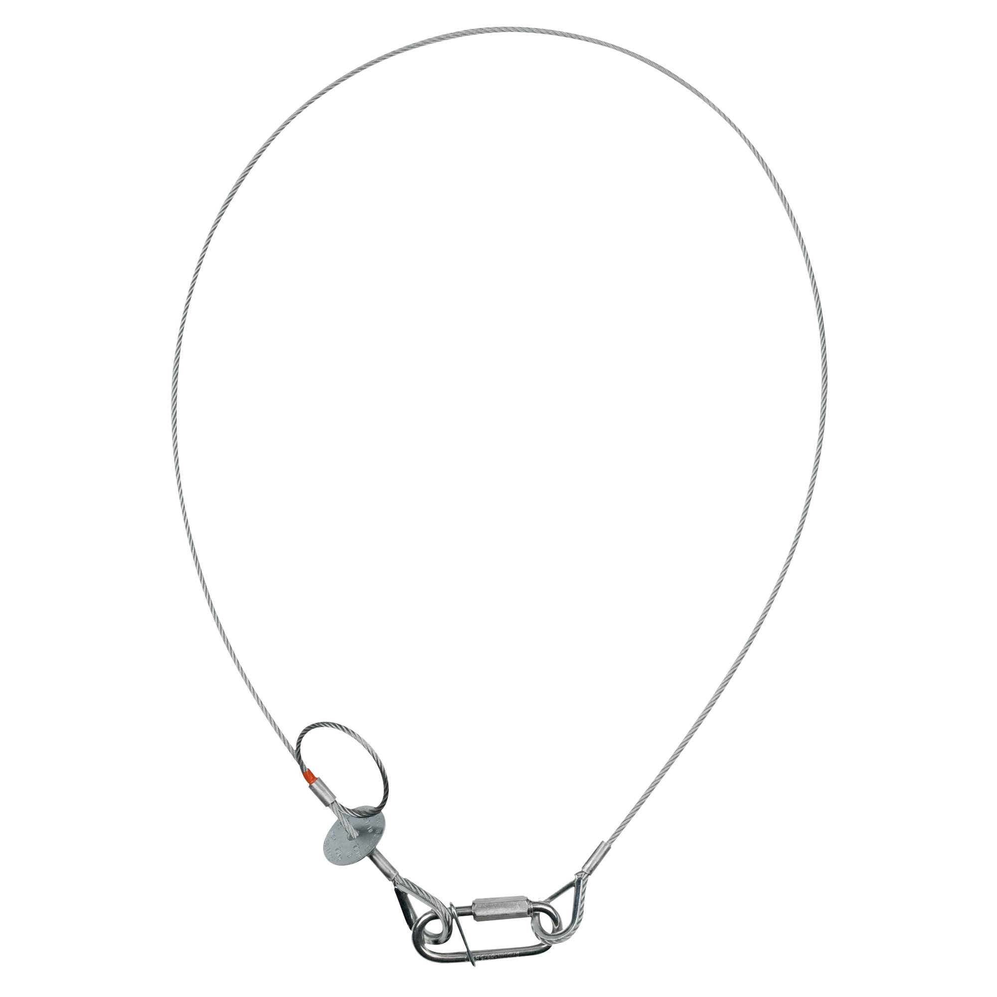 Saveking Safety Cable 3 mm - BGV-C1 WLL: 20 kg - 100 cm - Silber