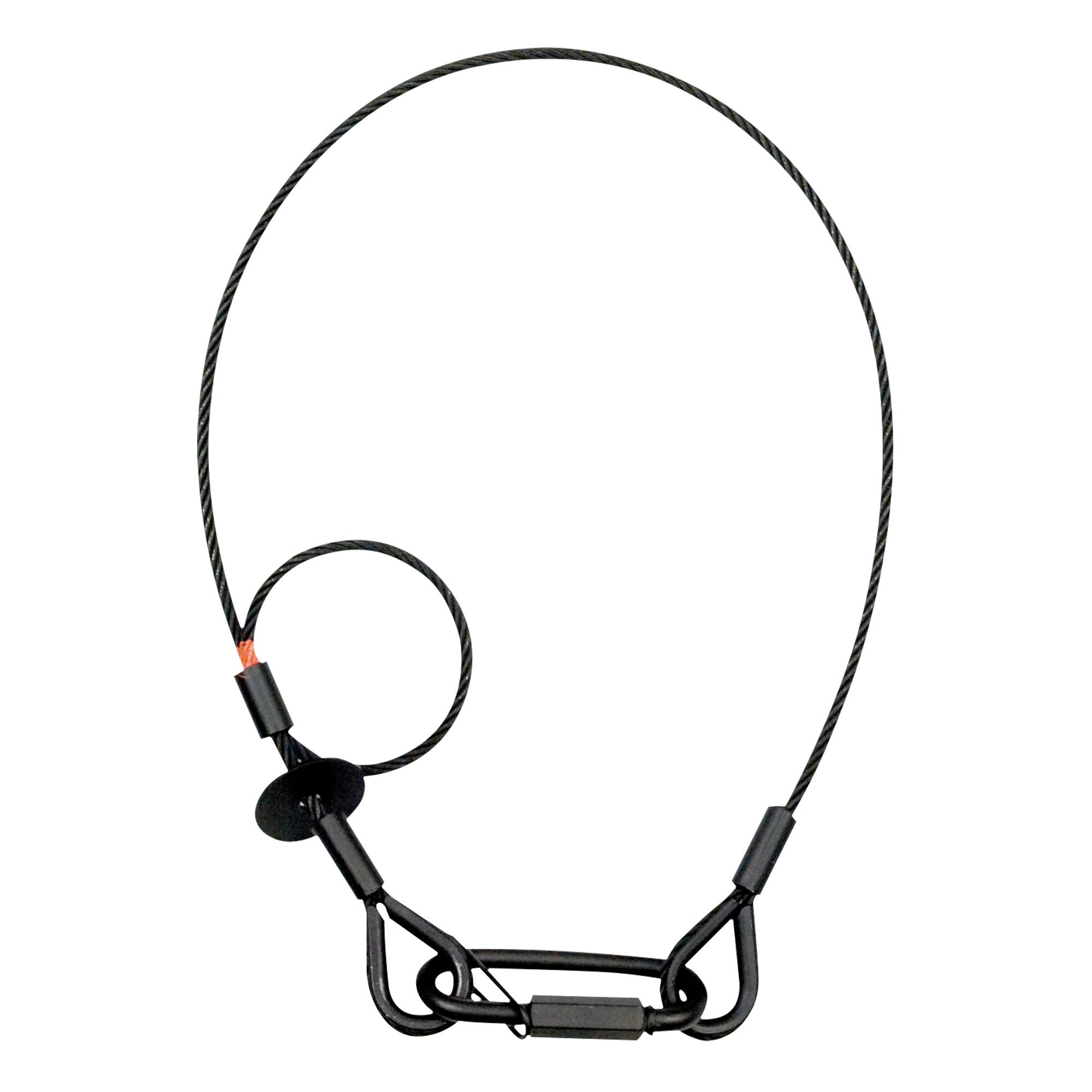 Saveking Safety Cable 4 mm - BGV-C1 WLL: 40 kg - 60 cm - Schwarz