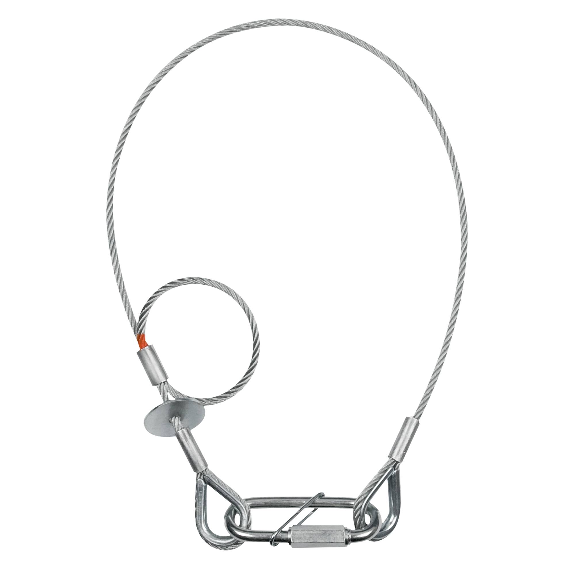 Saveking Safety Cable 4 mm - BGV-C1 WLL: 40 kg - 60 cm - Silber