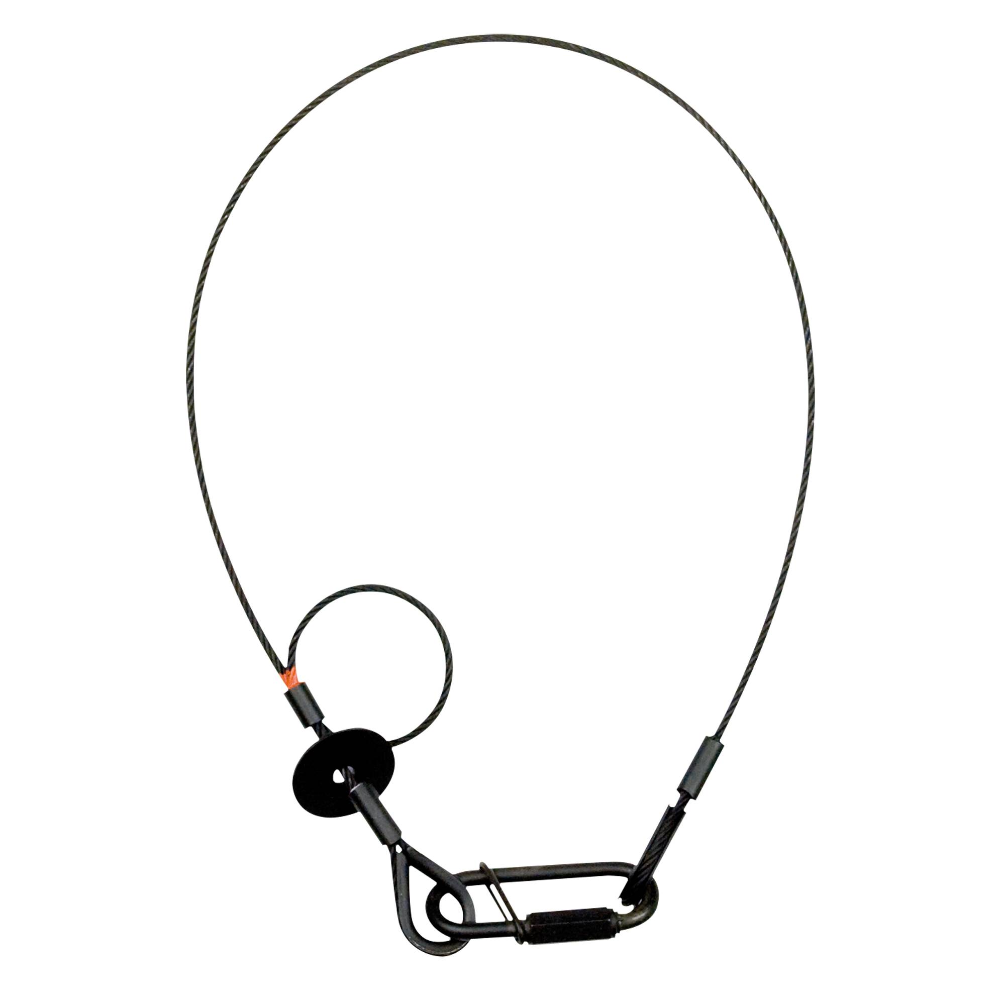 Saveking Safety Cable 3 mm - BGV-C1 WLL: 20 kg - 60 cm - Schwarz