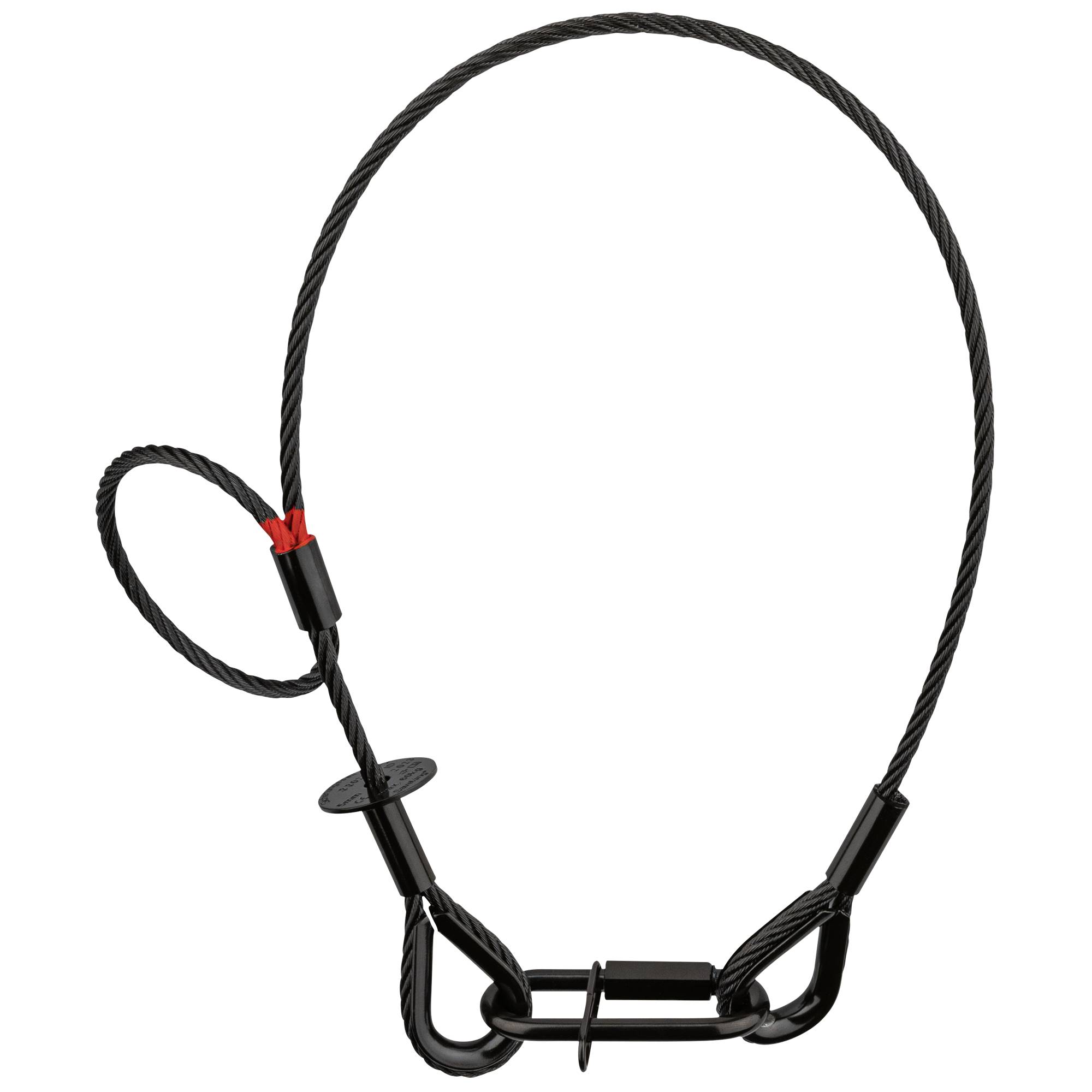 Saveking Safety Cable 5 mm - BGV-C1 WLL: 60 kg - 60 cm - Schwarz