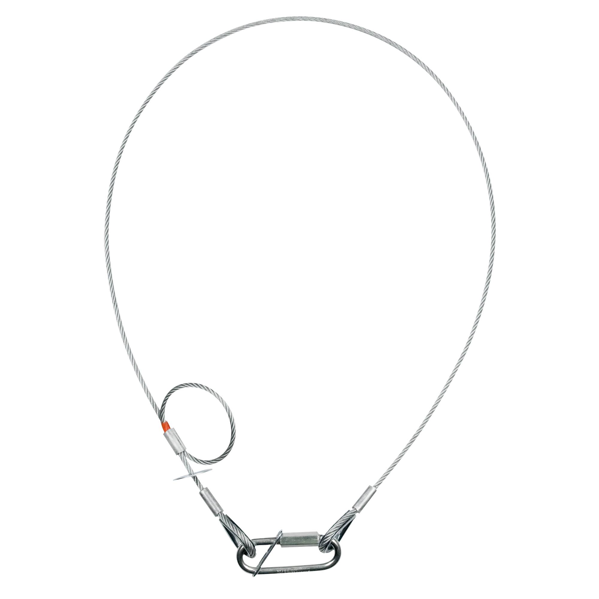 Saveking Safety Cable 4 mm - BGV-C1 WLL: 40 kg - 100 cm - Silber