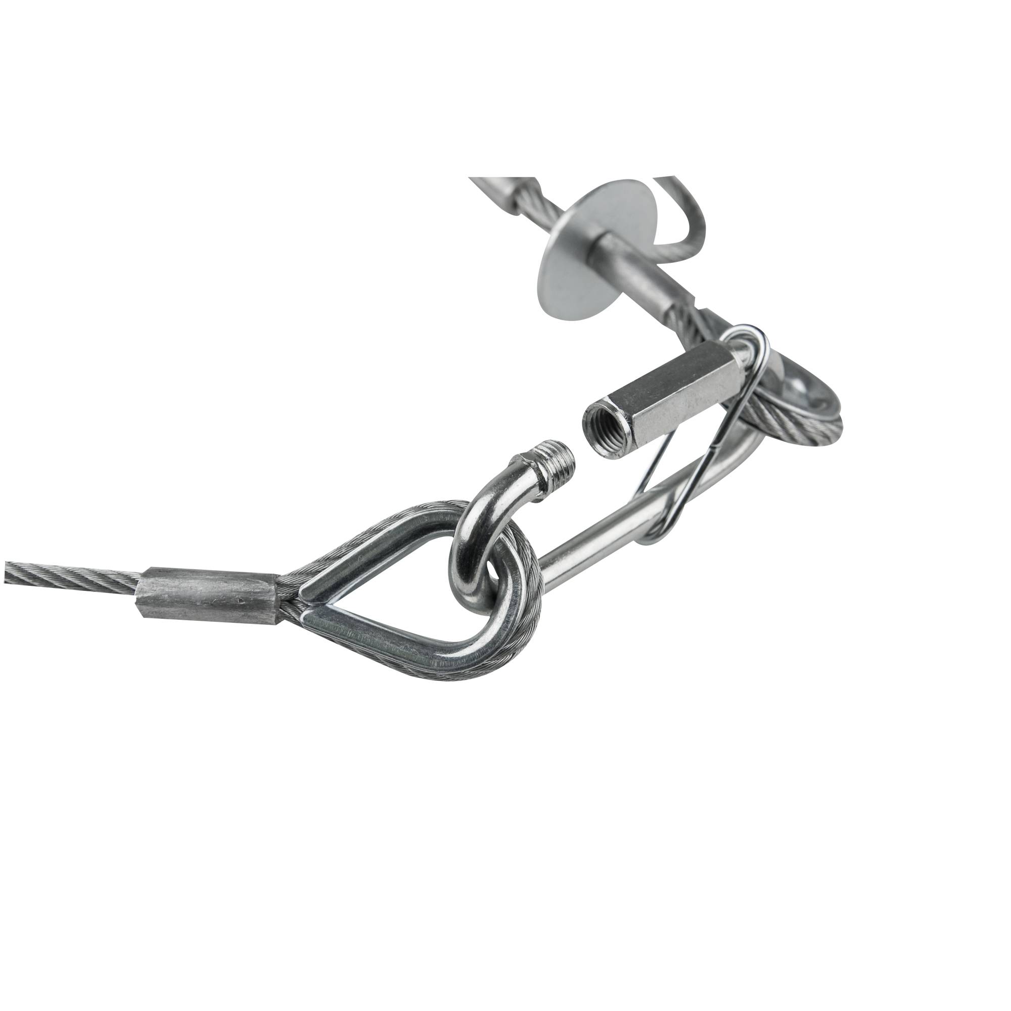 Saveking Safety Cable 4 mm - BGV-C1 WLL: 40 kg - 100 cm - Silber