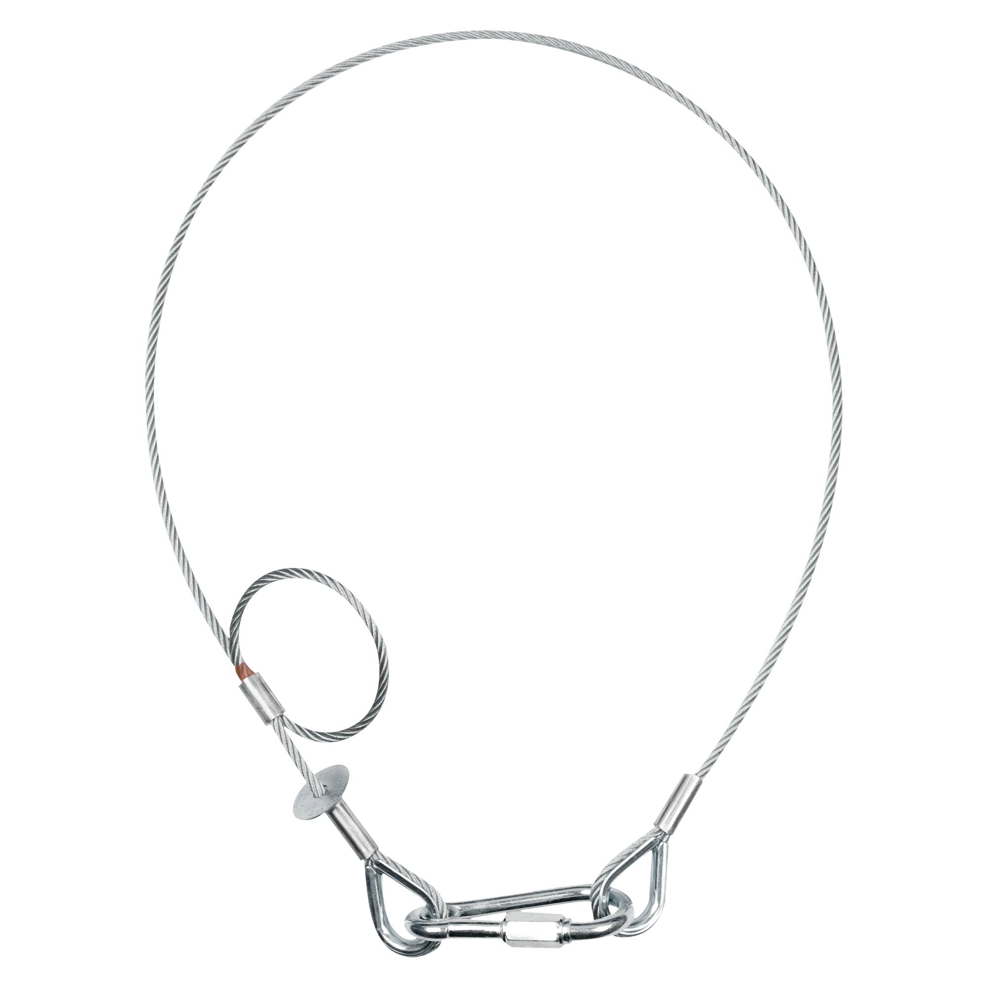 Saveking Safety Cable 5 mm - BGV-C1 WLL: 60 kg - 100 cm - Silber