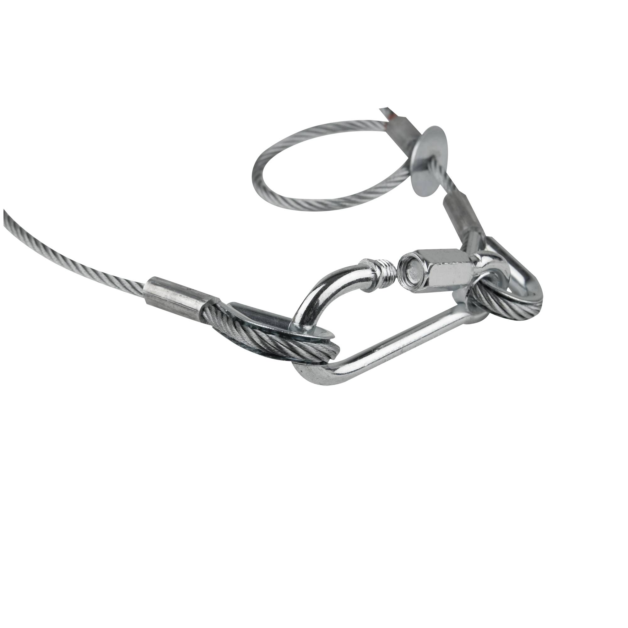 Saveking Safety Cable 5 mm - BGV-C1 WLL: 60 kg - 100 cm - Silber