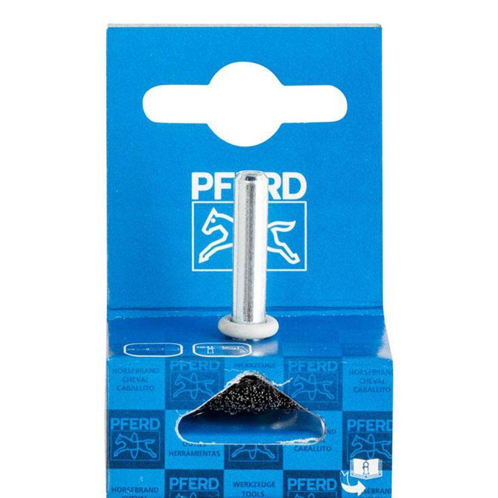 PFERD - Rundbürste mit Schaft - ungezopft - POS RBU 3006- Stahldraht - für Baustahl u.a. - Gesamtlänge 40 mm - Bürsten-Ø 30 mm - Preis per Stück