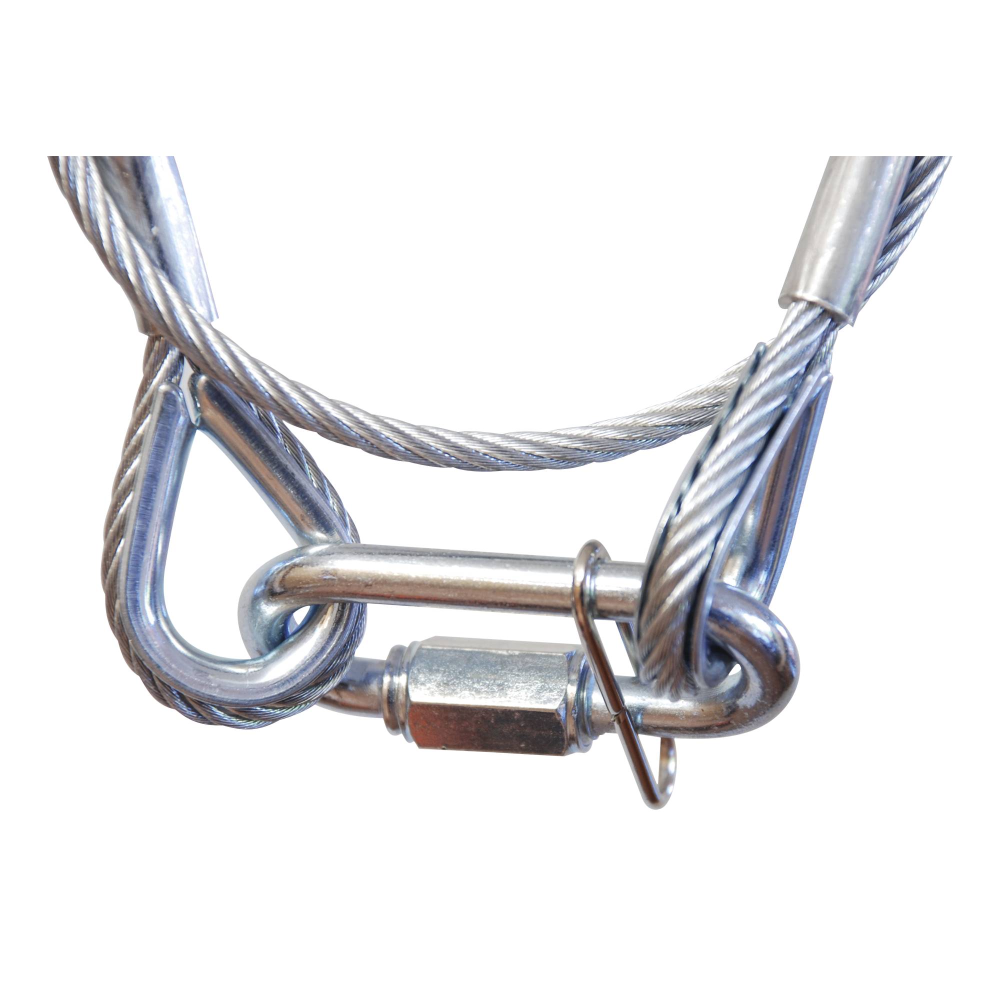 Showgear Safety Cable 5 mm - BGV-C1 WLL: 20 kg - 60 cm - Silber