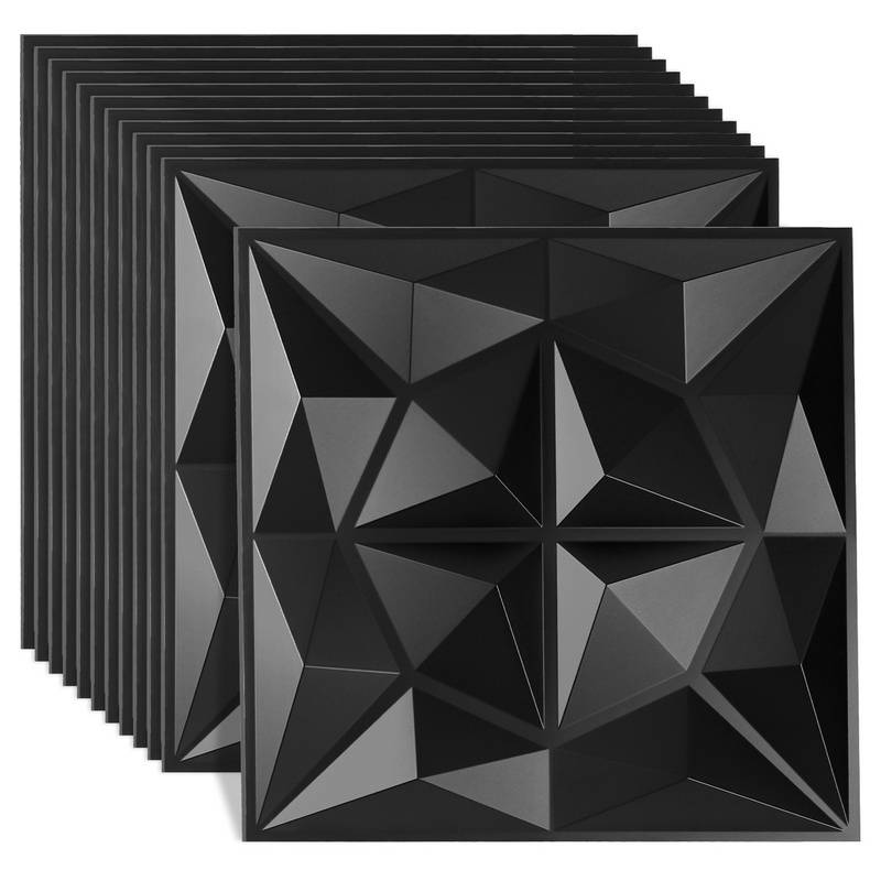 12pcs 3D Paneele Wandpaneele Polyvinylchlorid PVC – Verkleidung für Wand & Decke – 30x30cm (0,9 m²) – Leicht, Flexibel & Einfach zu Montieren