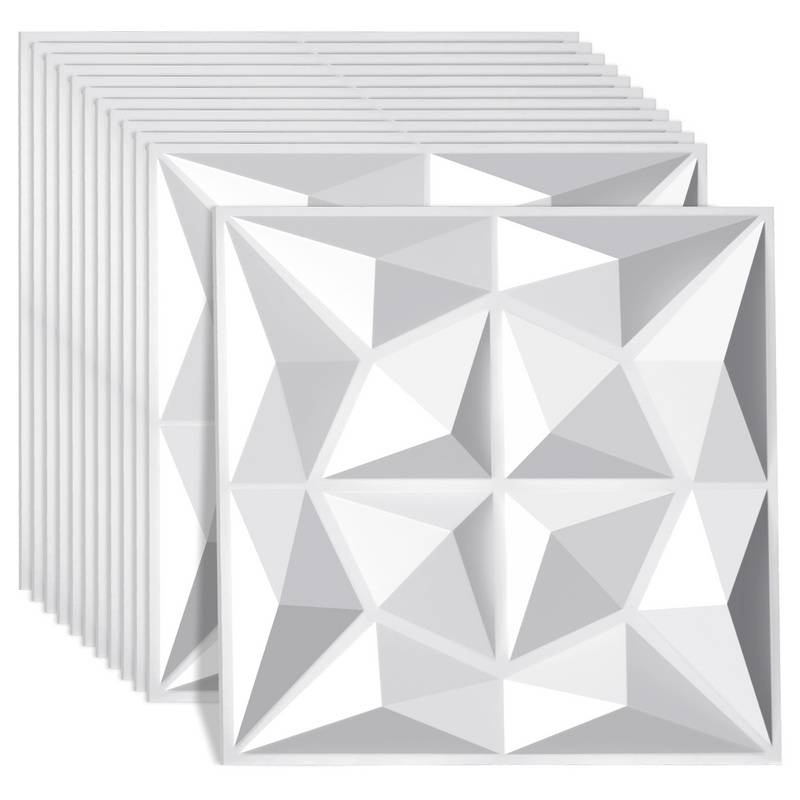 12pcs 3D Paneele Wandpaneele Polyvinylchlorid PVC – Verkleidung für Wand & Decke – 30x30cm (0,9 m²) – Leicht, Flexibel & Einfach zu Montieren