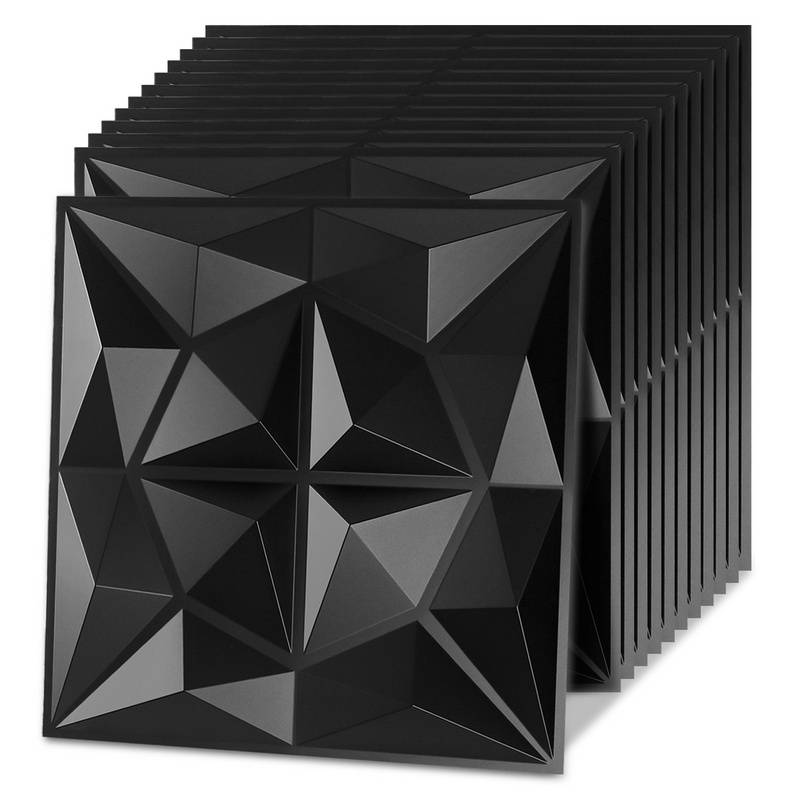 12pcs 3D Paneele Wandpaneele Polyvinylchlorid PVC – Verkleidung für Wand & Decke – 50x50cm (0,25 m²) – Leicht, Flexibel & Einfach zu Montieren