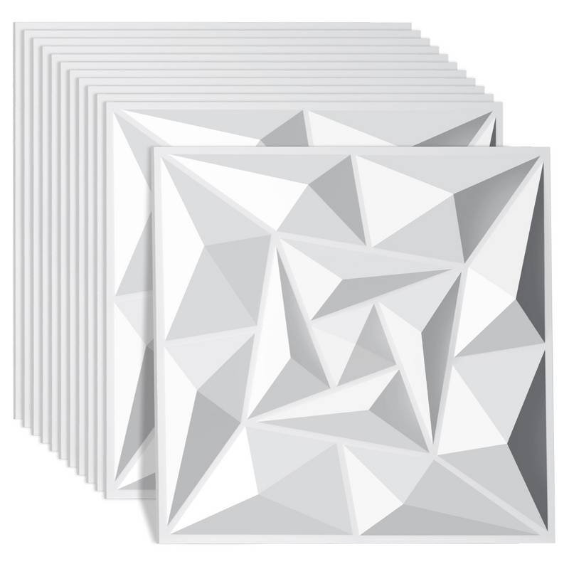 12pcs 3D Paneele Wandpaneele Polyvinylchlorid PVC – Verkleidung für Wand & Decke – 30x30 cm (0,9 m²) – Leicht, Flexibel & Einfach zu Montieren