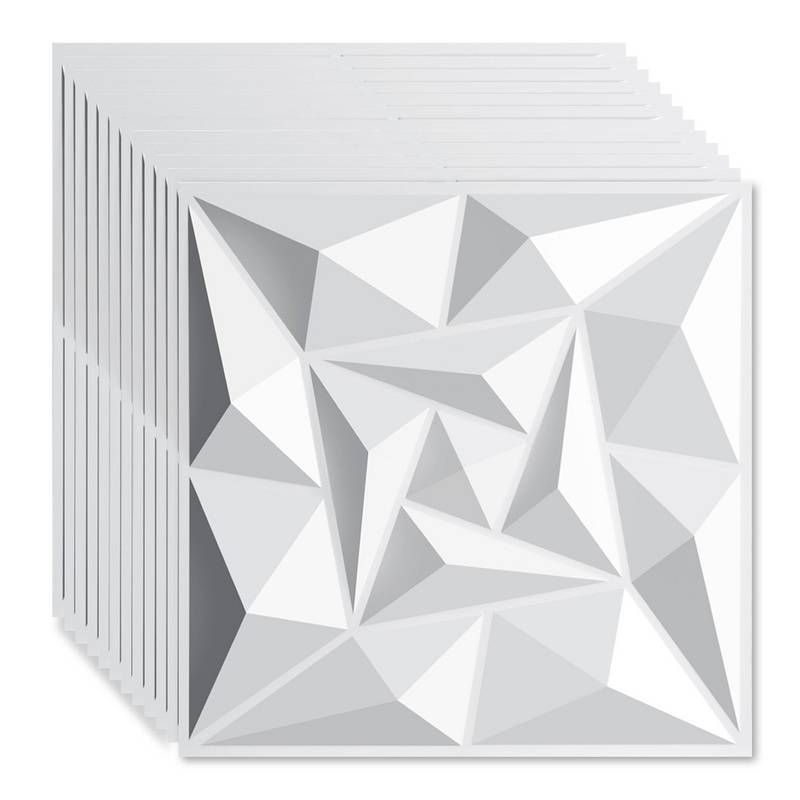 12pcs 3D Paneele Wandpaneele Polyvinylchlorid PVC – Verkleidung für Wand & Decke – 50x50cm (0,25 m²) – Leicht, Flexibel & Einfach zu Montiere