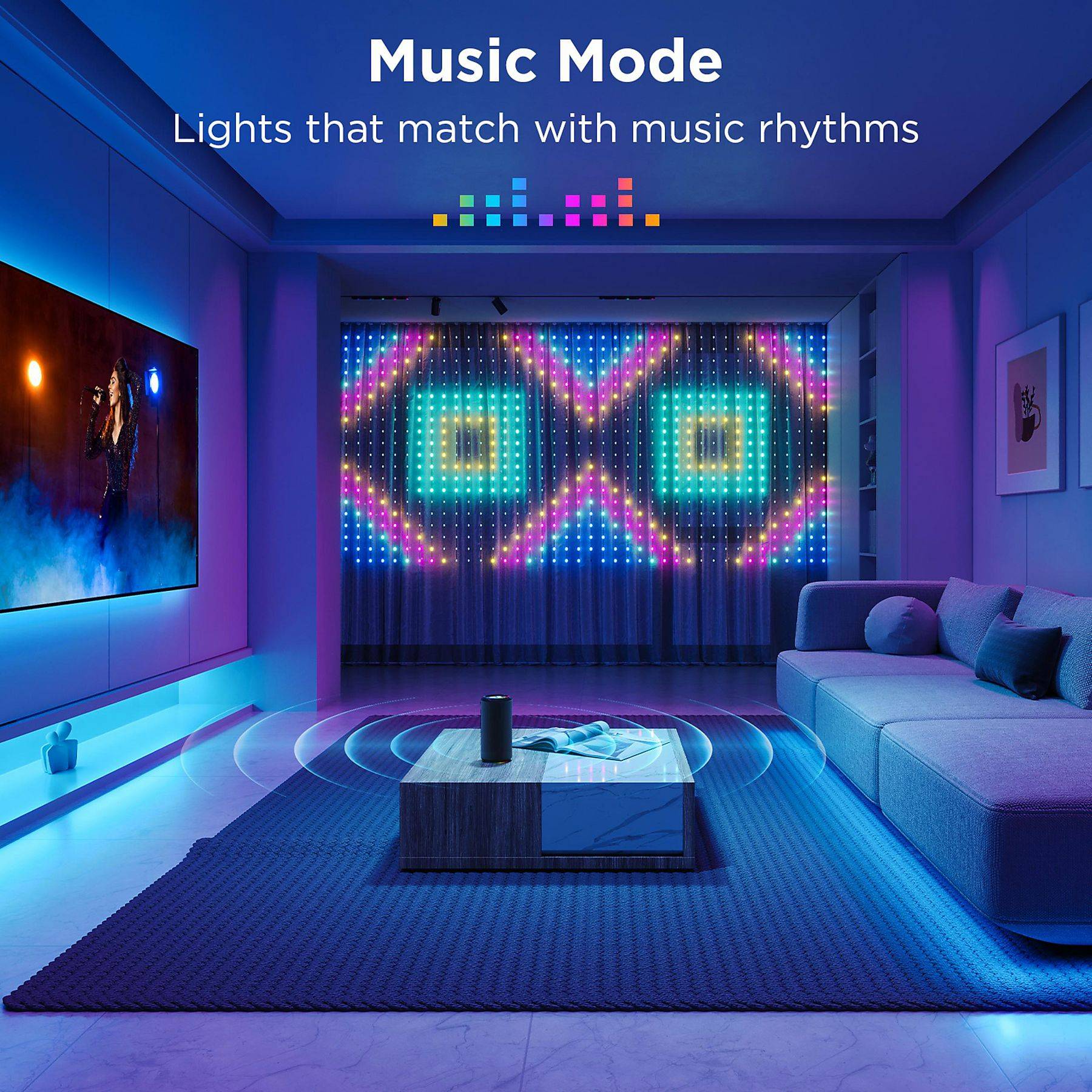 Govee Netflix WLAN- & Bluetooth-Vorhangbeleuchtung