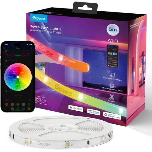 Govee RGBIC LED Strip Light (Wi-Fi, Bluetooth, Matter) 5,0m Govee RGBIC LED Strip Light (Wi-Fi, Bluetooth, Matter) 5,0m