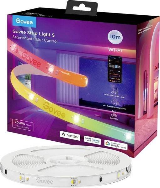 Govee RGBIC LED Strip Light (Wi-Fi, Bluetooth, Matter) 10,0m