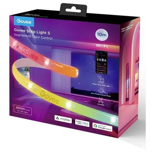 Govee RGBIC LED Strip Light (Wi-Fi, Bluetooth, Matter) 10,0m Govee RGBIC LED Strip Light (Wi-Fi, Bluetooth, Matter) 10,0m