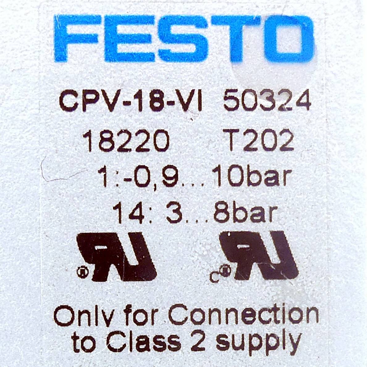 FESTO Ventilinseln ENDPLATTE CPV-18-VI (163280 )
