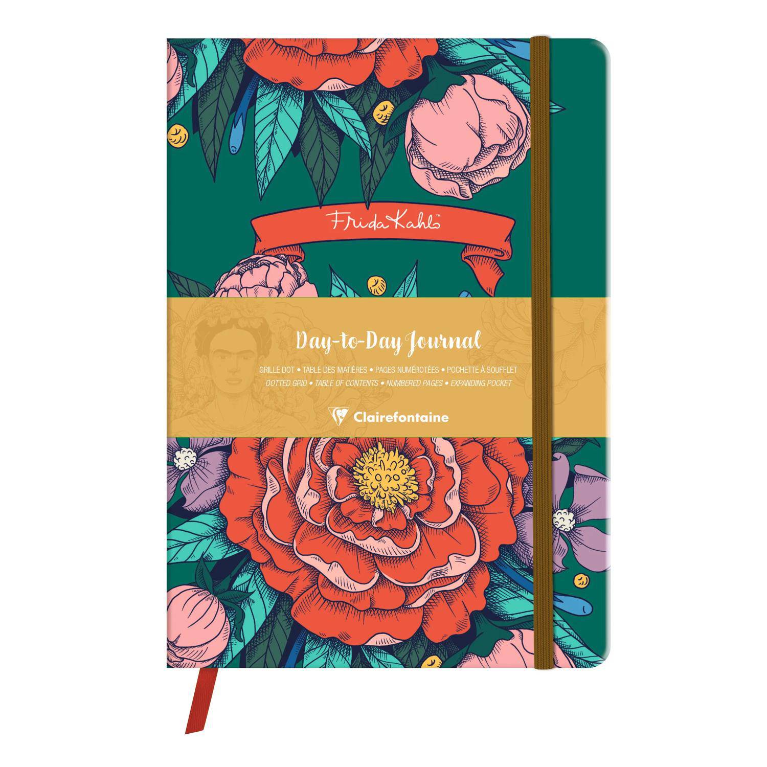 Clairefontaine 4x Journal 19x25 cm, 96 Bl, dot, Lesezeichen, sortiert 116220C