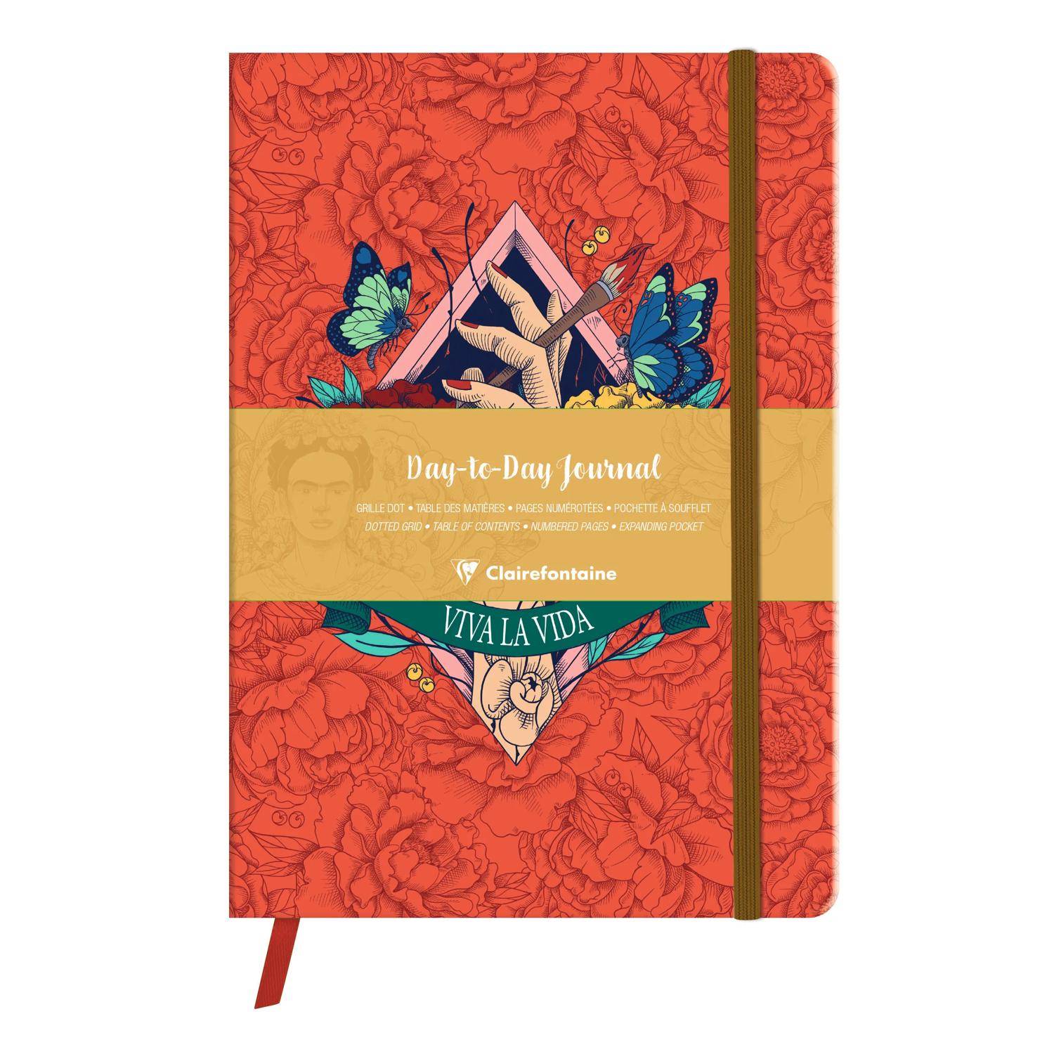 Clairefontaine 4x Journal 19x25 cm, 96 Bl, dot, Lesezeichen, sortiert 116220C