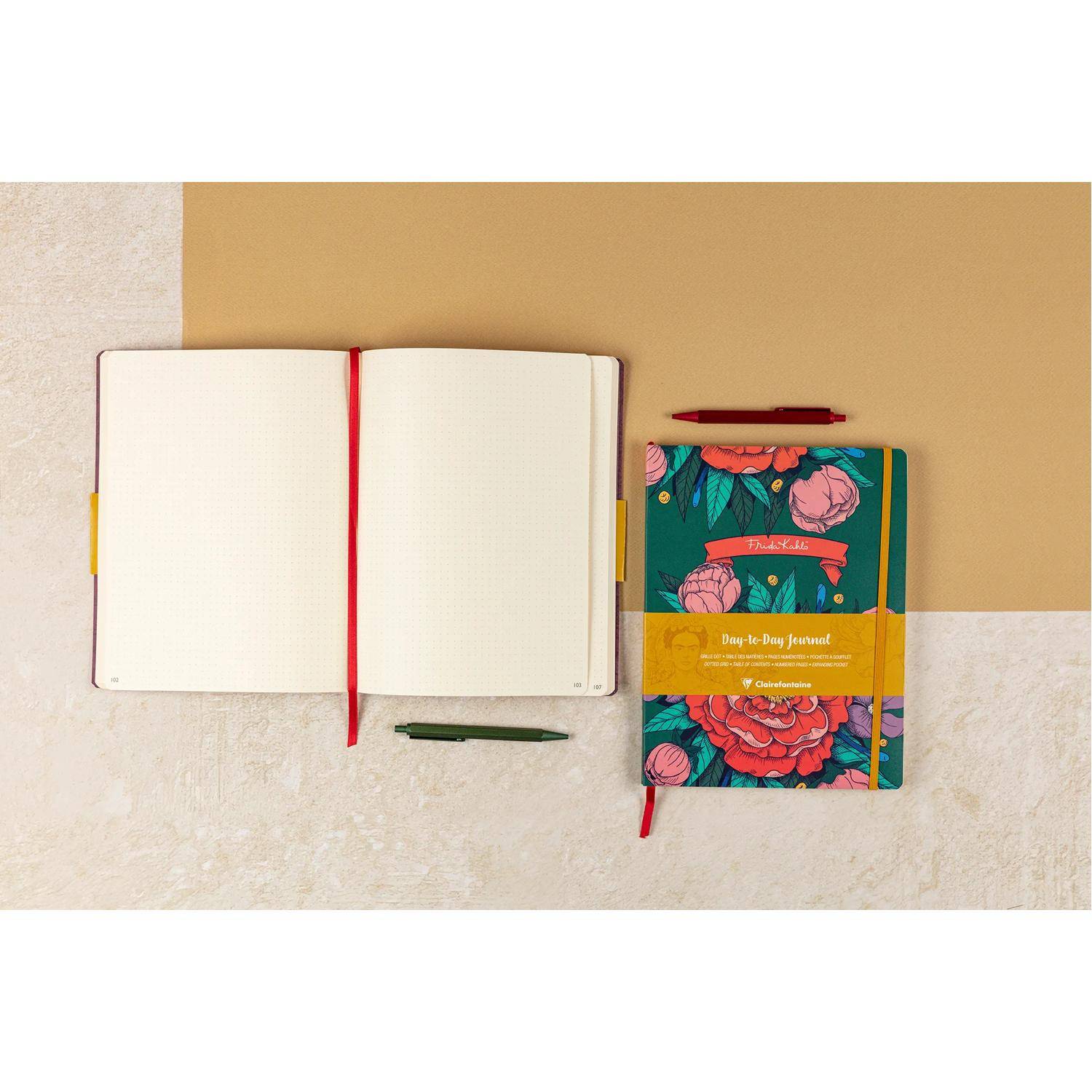 Clairefontaine 4x Journal 19x25 cm, 96 Bl, dot, Lesezeichen, sortiert 116220C