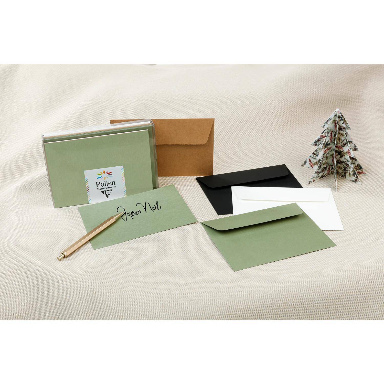 Pollen 5x Korrespondenzset, 20 Umschläge C6+20 Karten 110x155mm sortiert 20920C