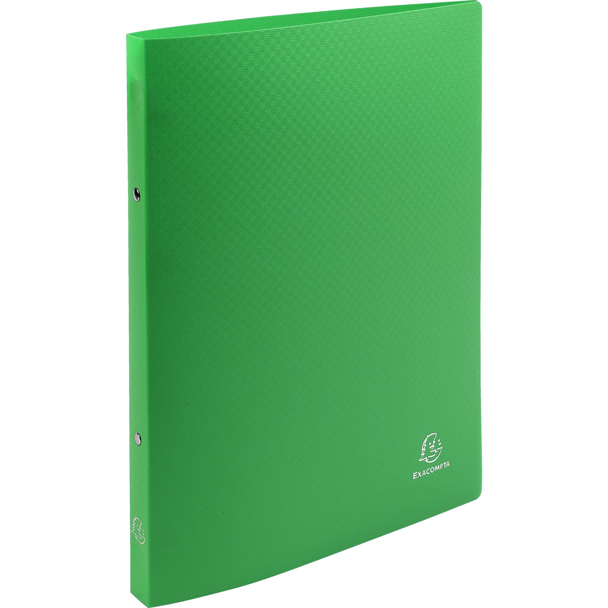 Exacompta 25x Ringbuch aus PP 500µ mit 2Ring Rücken 20mm A4 - Hellgrün - 54193SE