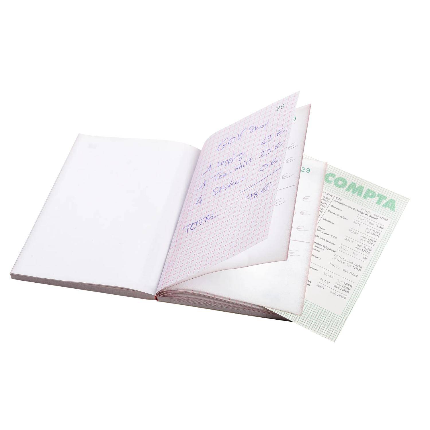 Exacompta 10x Durchschreibebuch A6 kariert 50 Blatt, dreifache Ausführung, 3241E
