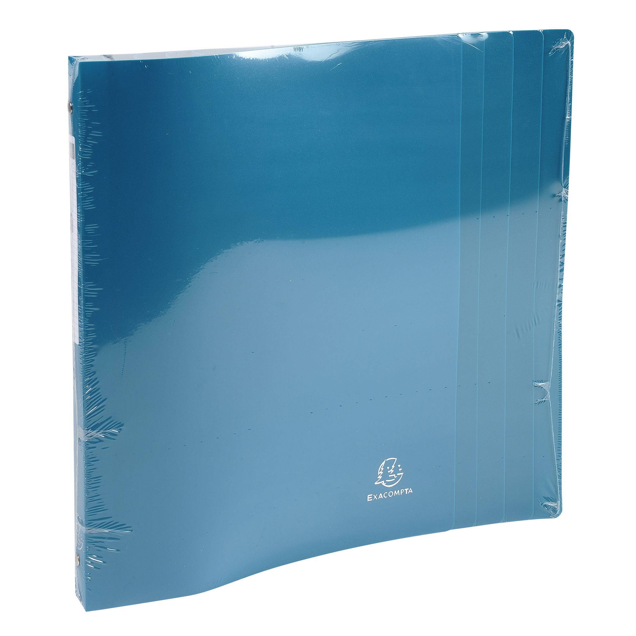 Exacompta 25x Ringbuch aus PP 500µ 4Ring Rücken 20mm, A4 - Dunkelgrün - 51183SE