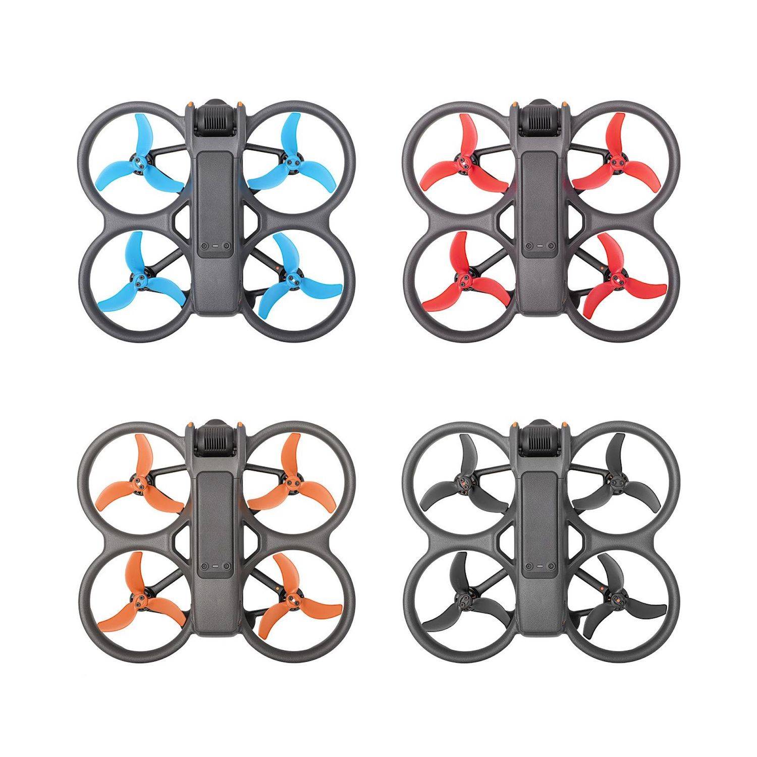 Für DJI Avata 2 Drohne 2x Sunnylife Farbenfrohe 3-Blatt Ersatz Propeller Blau/