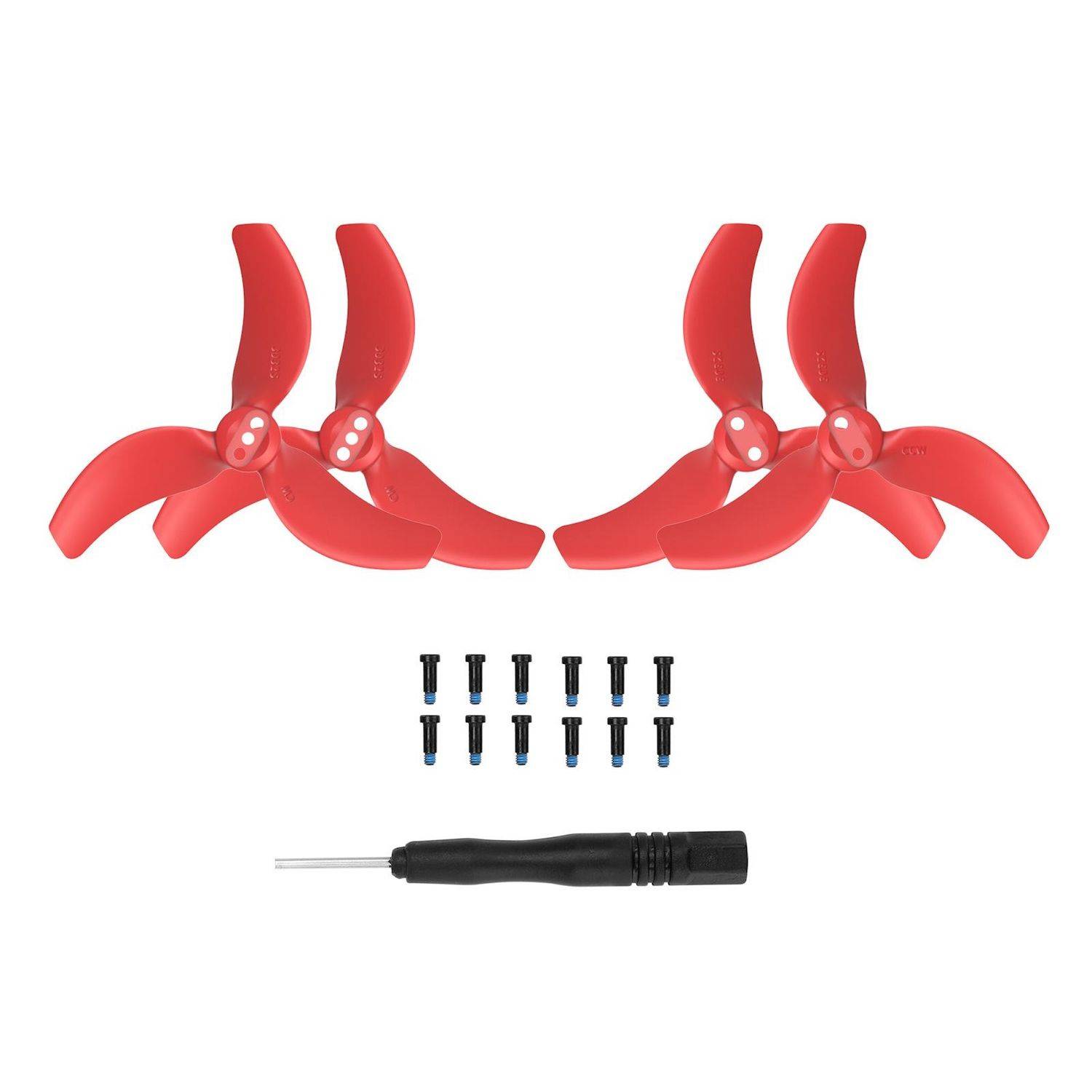 Für DJI Avata 2 Drohne 2x Sunnylife Farbenfrohe 3-Blatt Ersatz Propeller Rot/