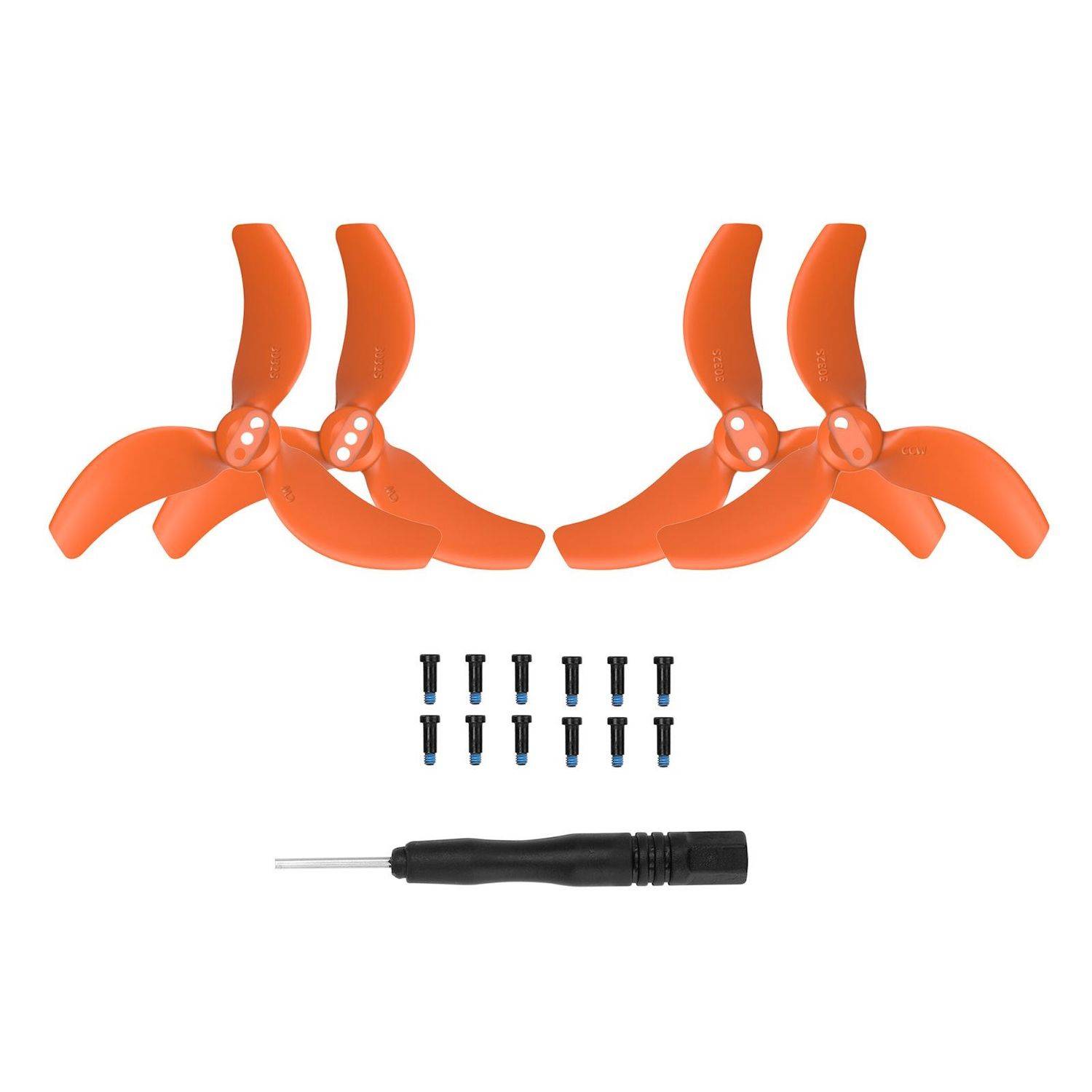 Für DJI Avata 2 Drohne 2x Sunnylife Farbenfrohe 3-Blatt Ersatz Propeller Orange/